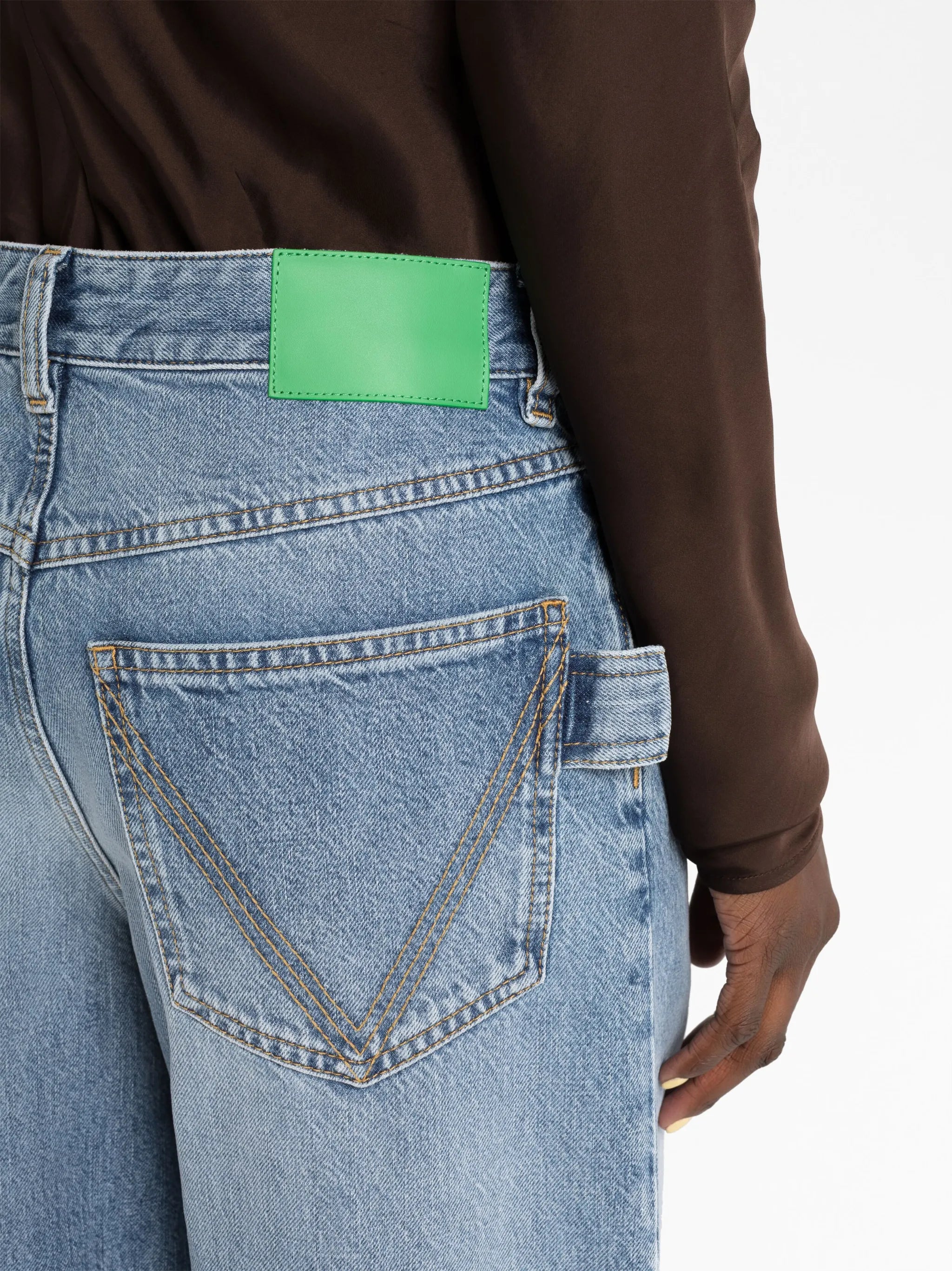 high-rise wide-leg jeans