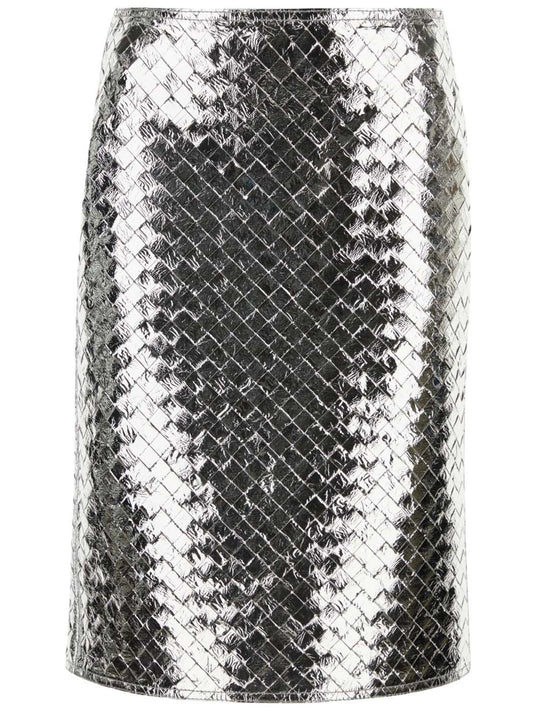 Intrecciato pencil skirt