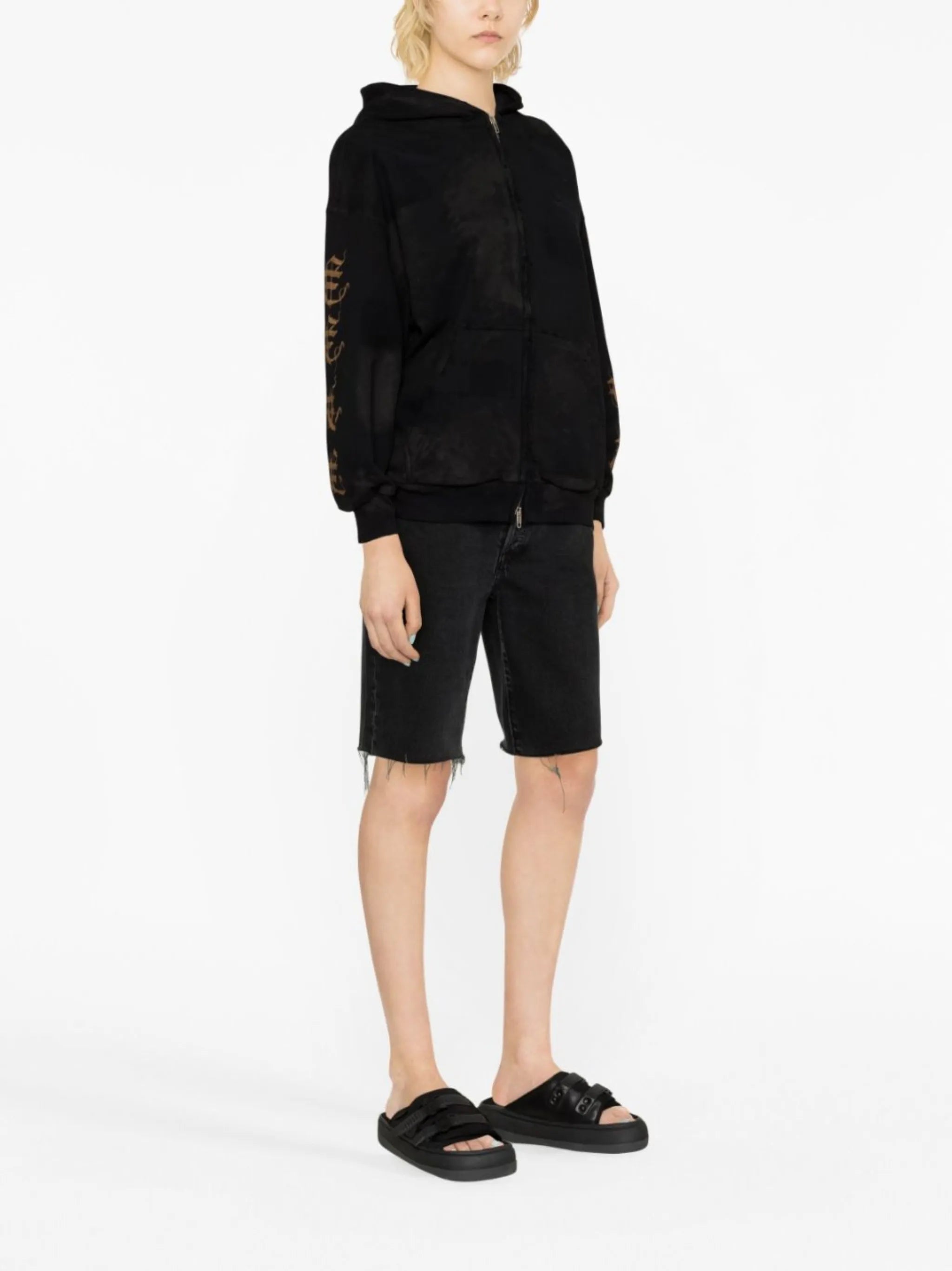 Heavy metal artwork zip-up hoodie