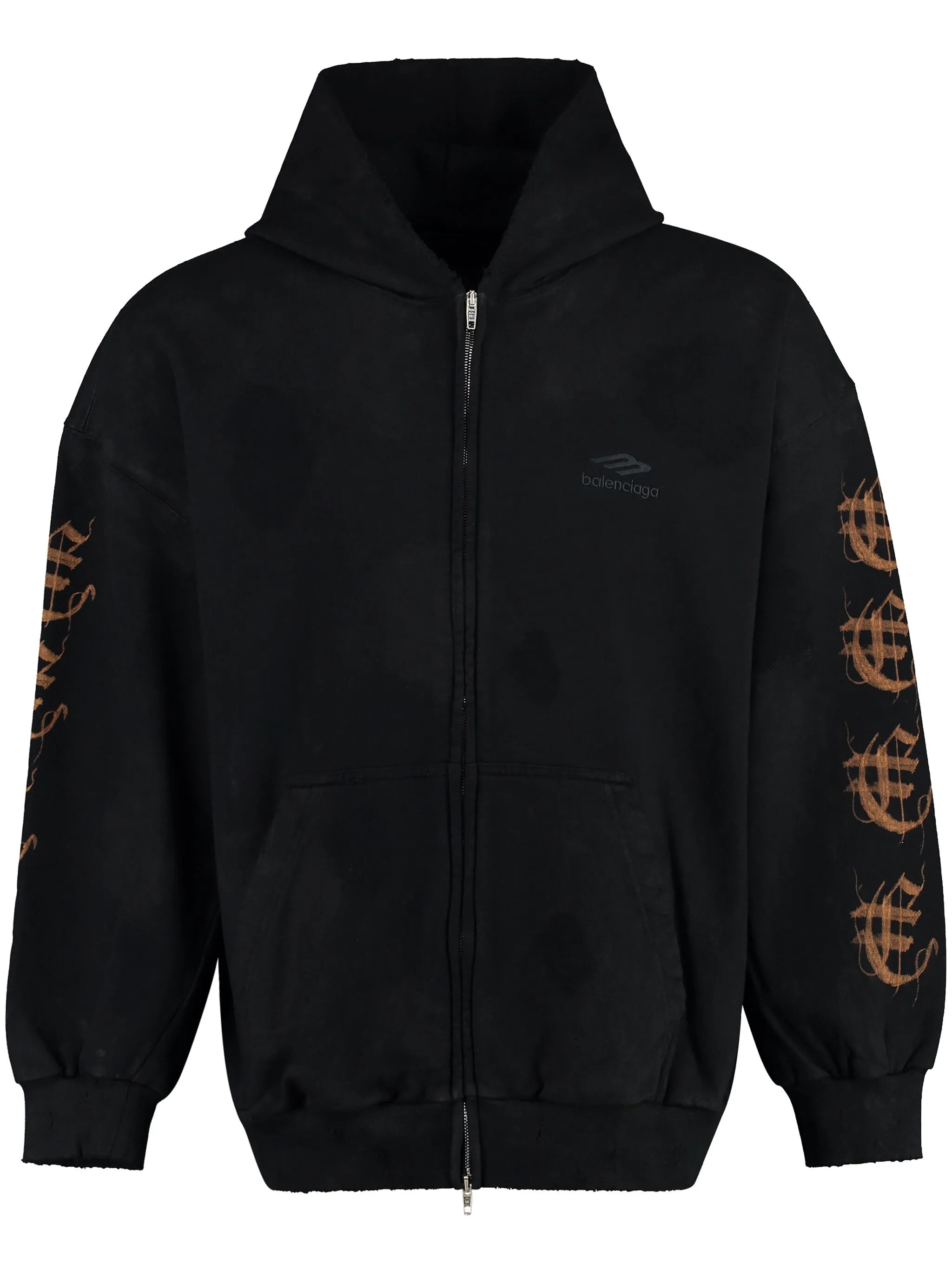 Heavy metal artwork zip-up hoodie