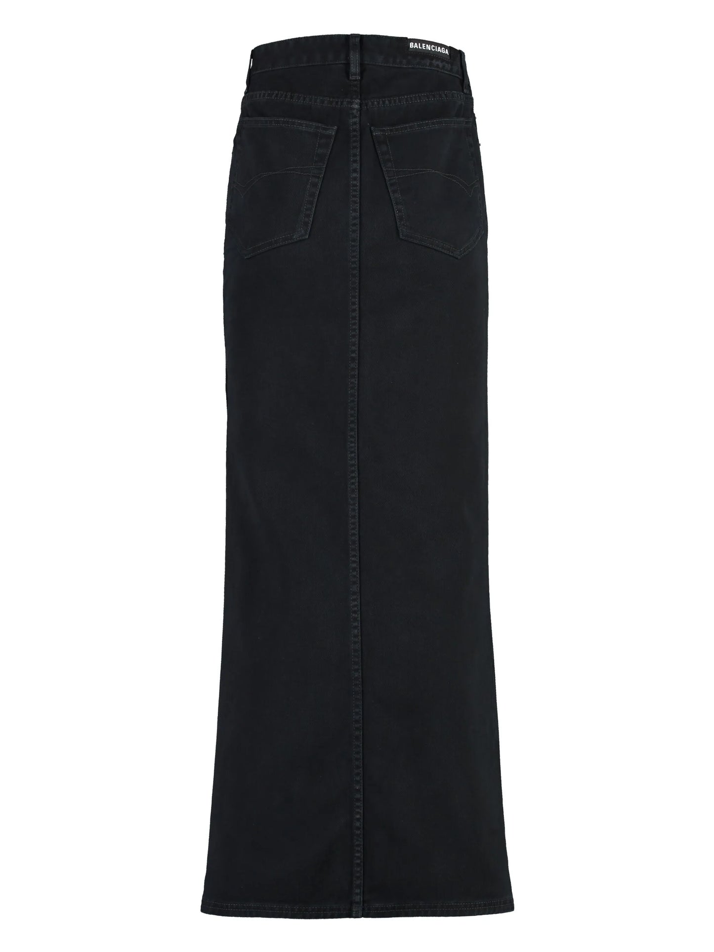 mid-rise denim skirt