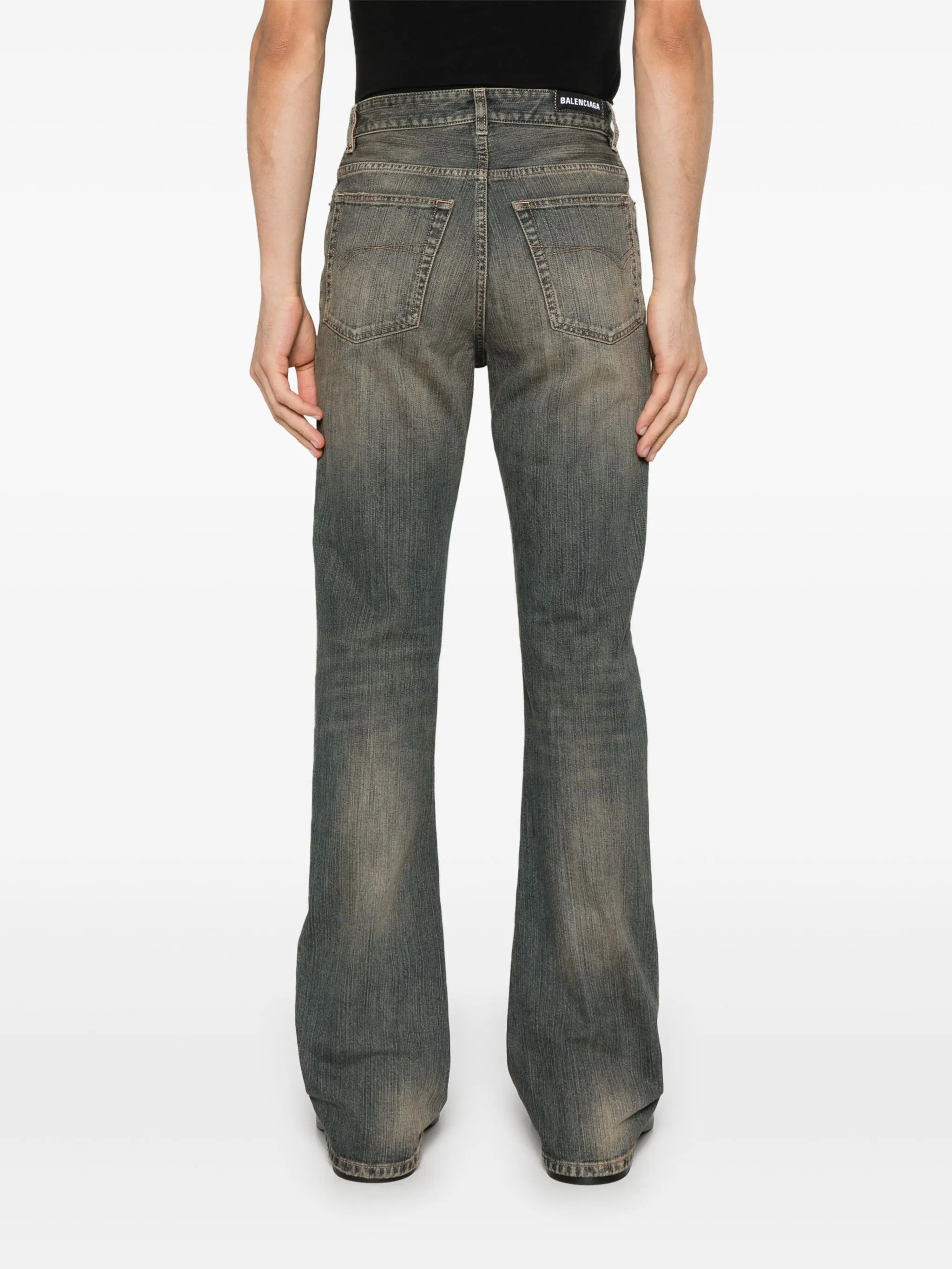 mid-rise bootcut jeans