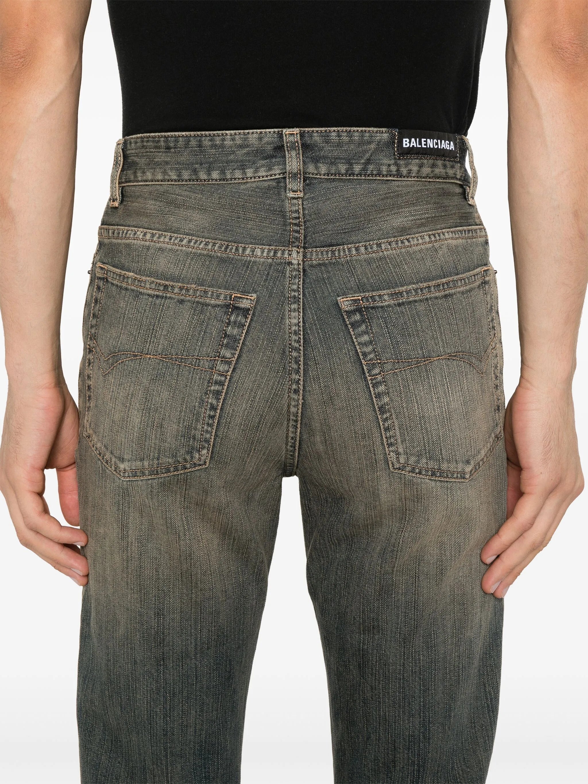 mid-rise bootcut jeans