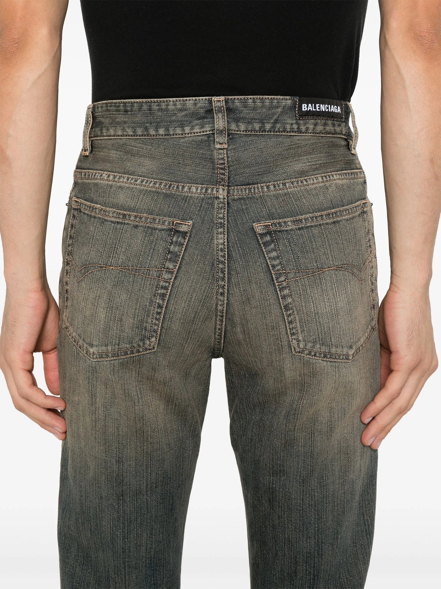 mid-rise bootcut jeans