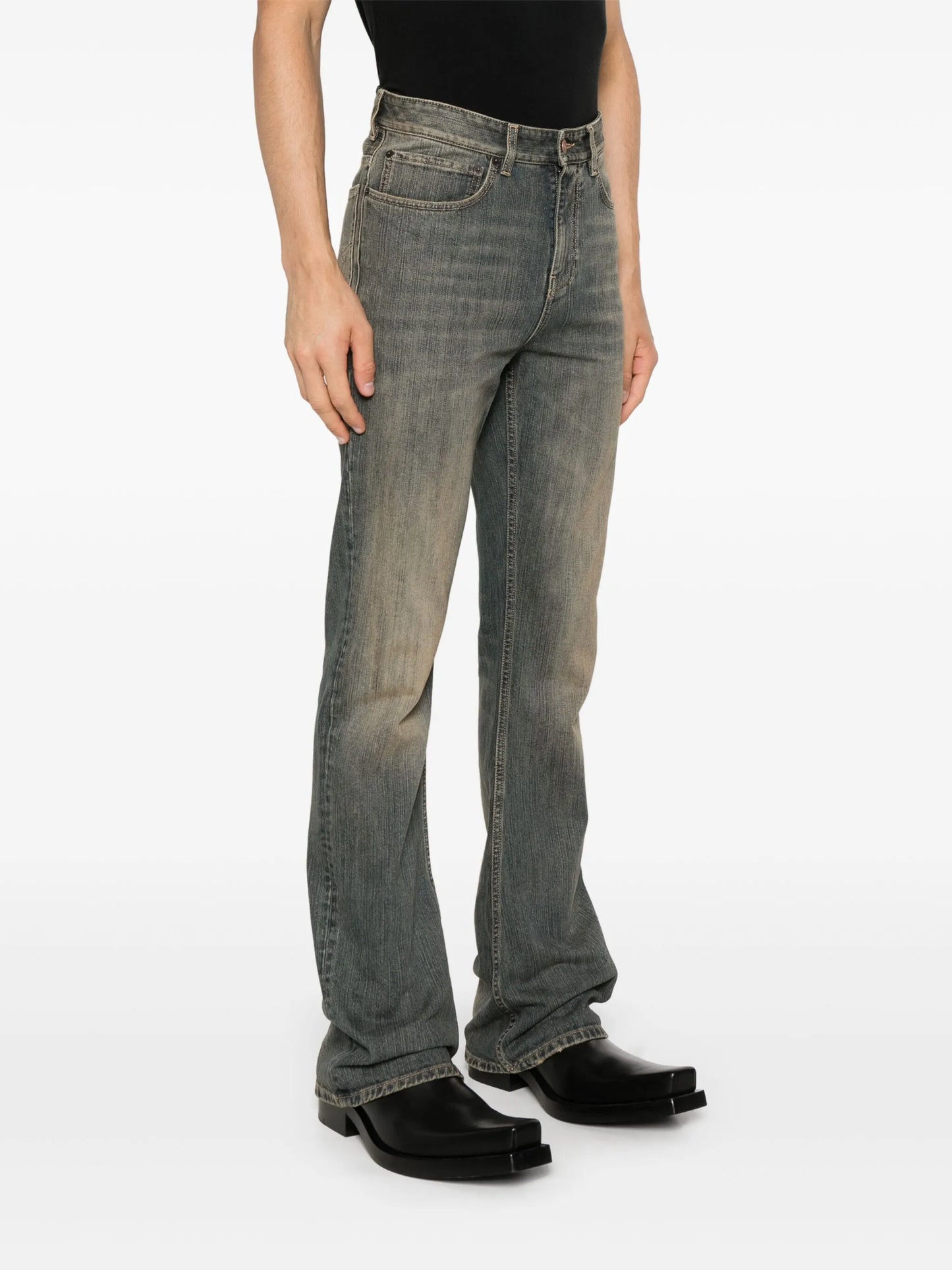 mid-rise bootcut jeans