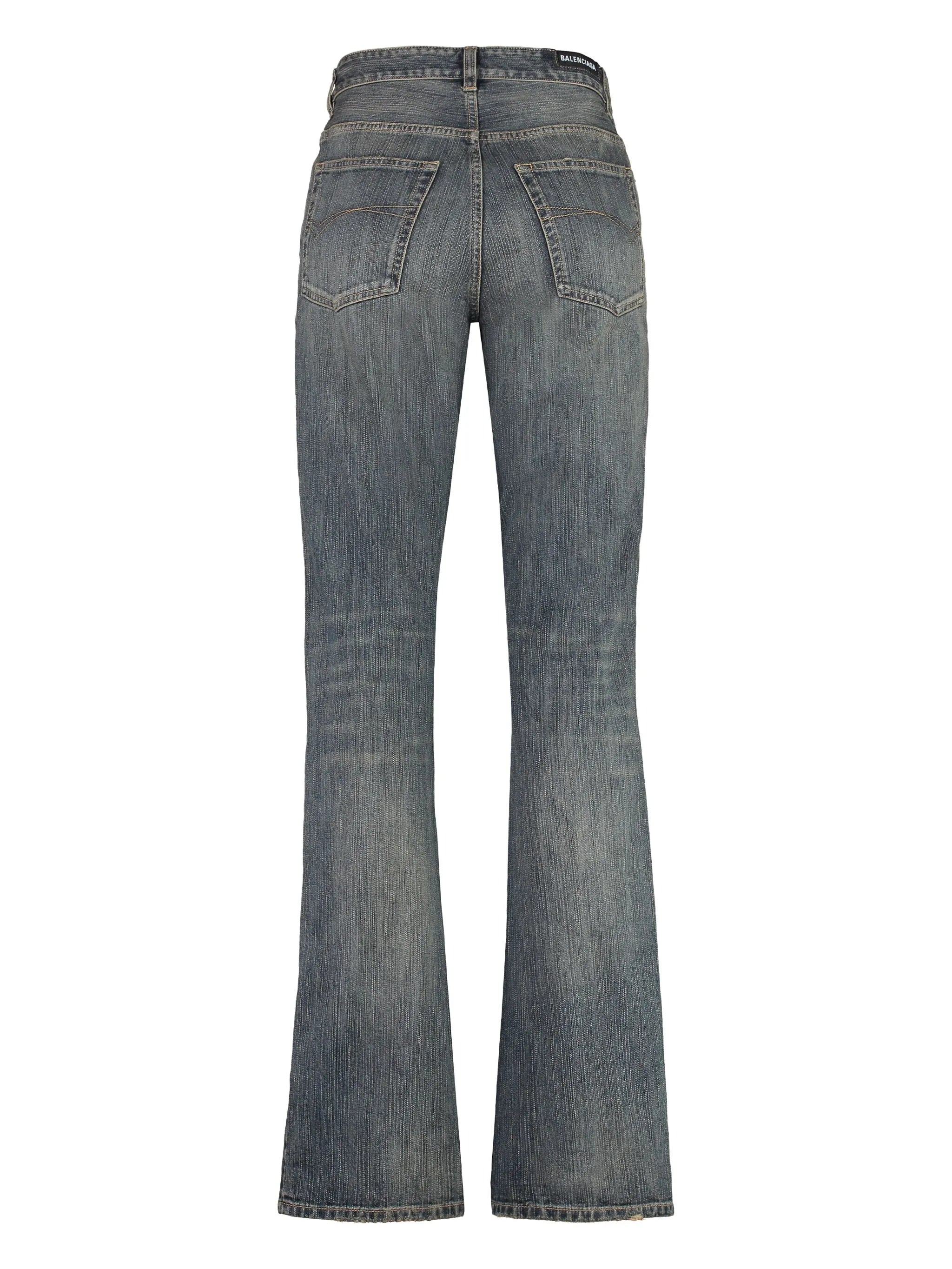 mid-rise bootcut jeans