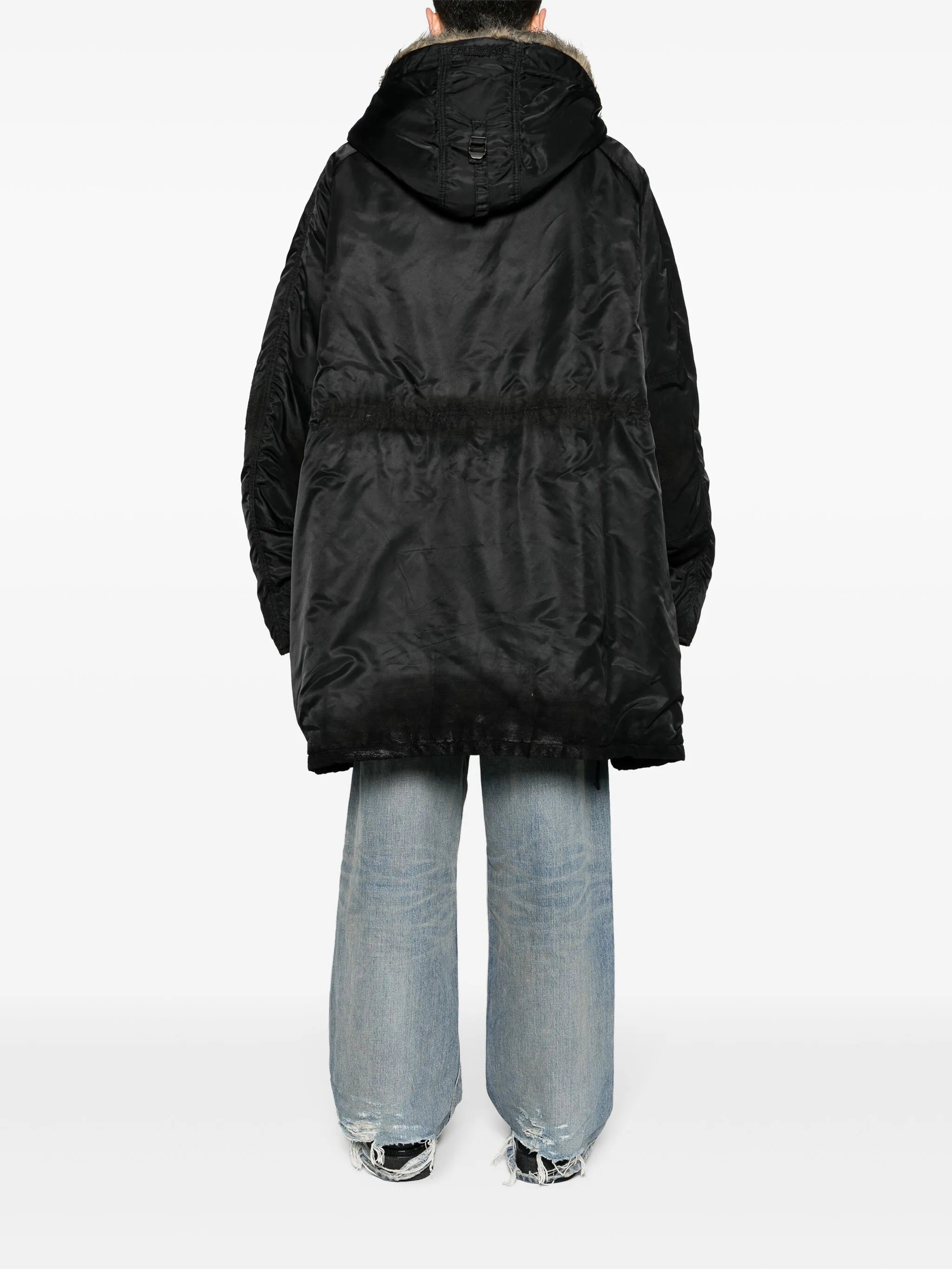 faux fur-trim hooded parka