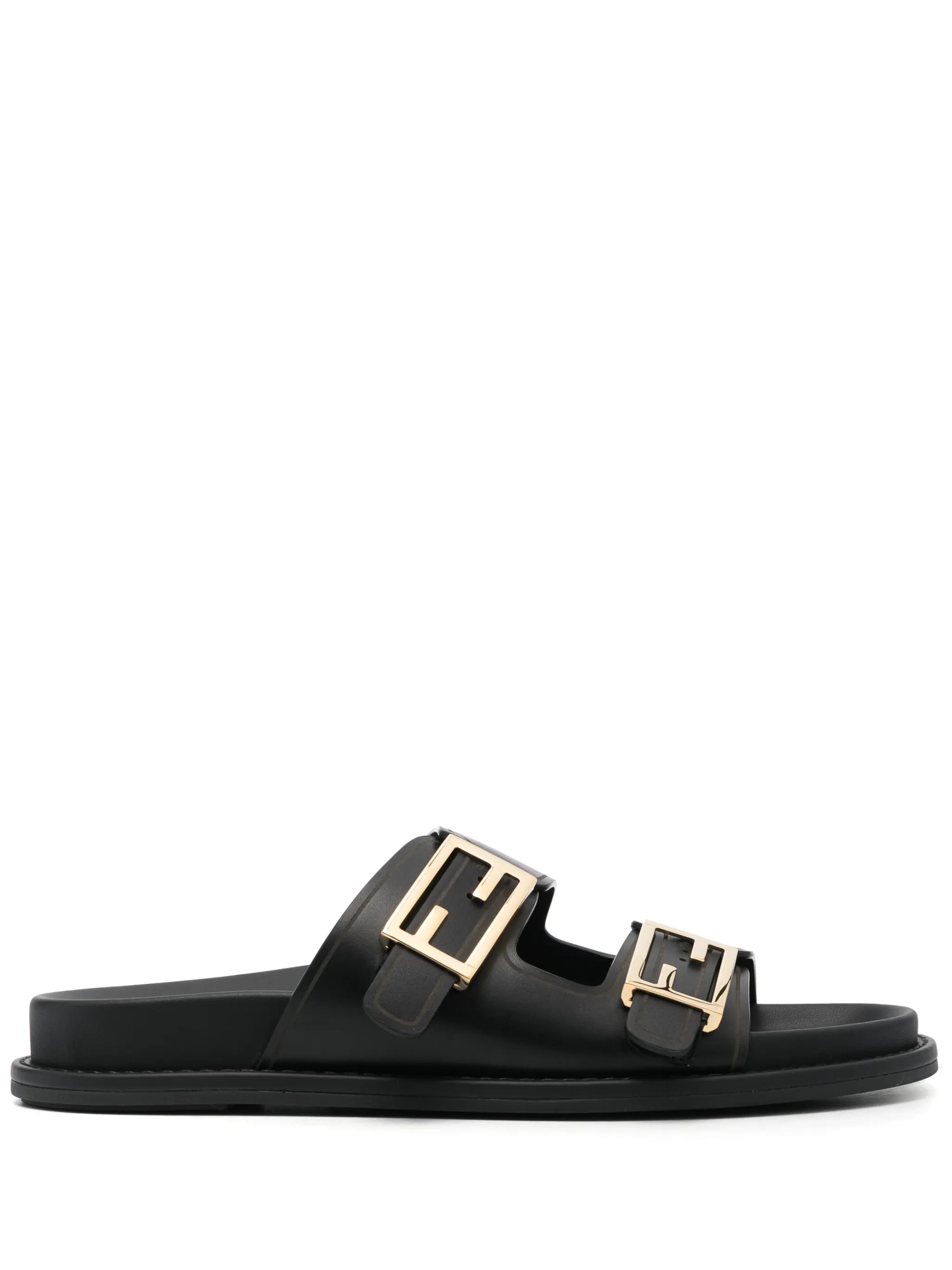 Fendi Feel logo-buckle slides
