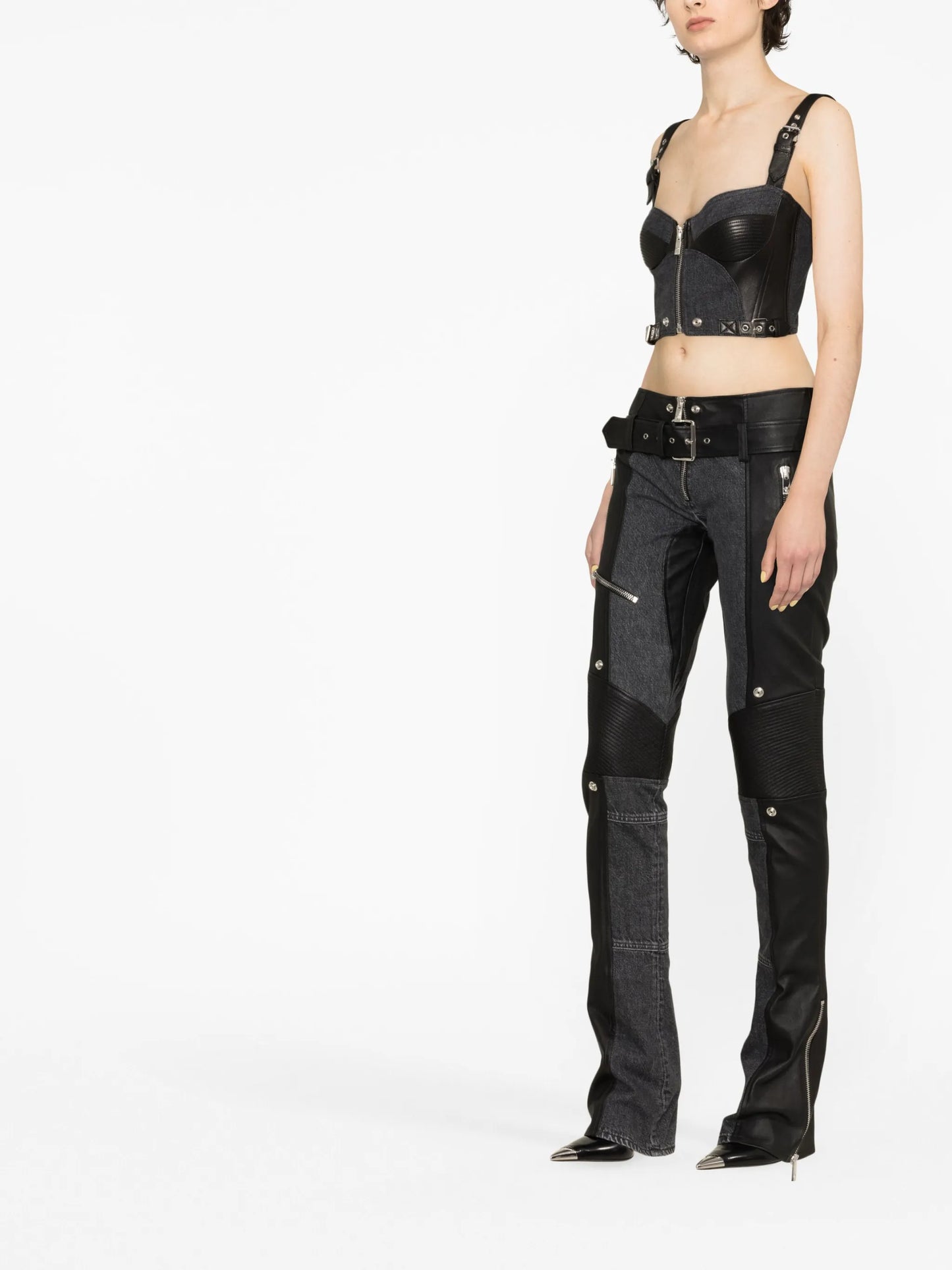 panelled bustier top