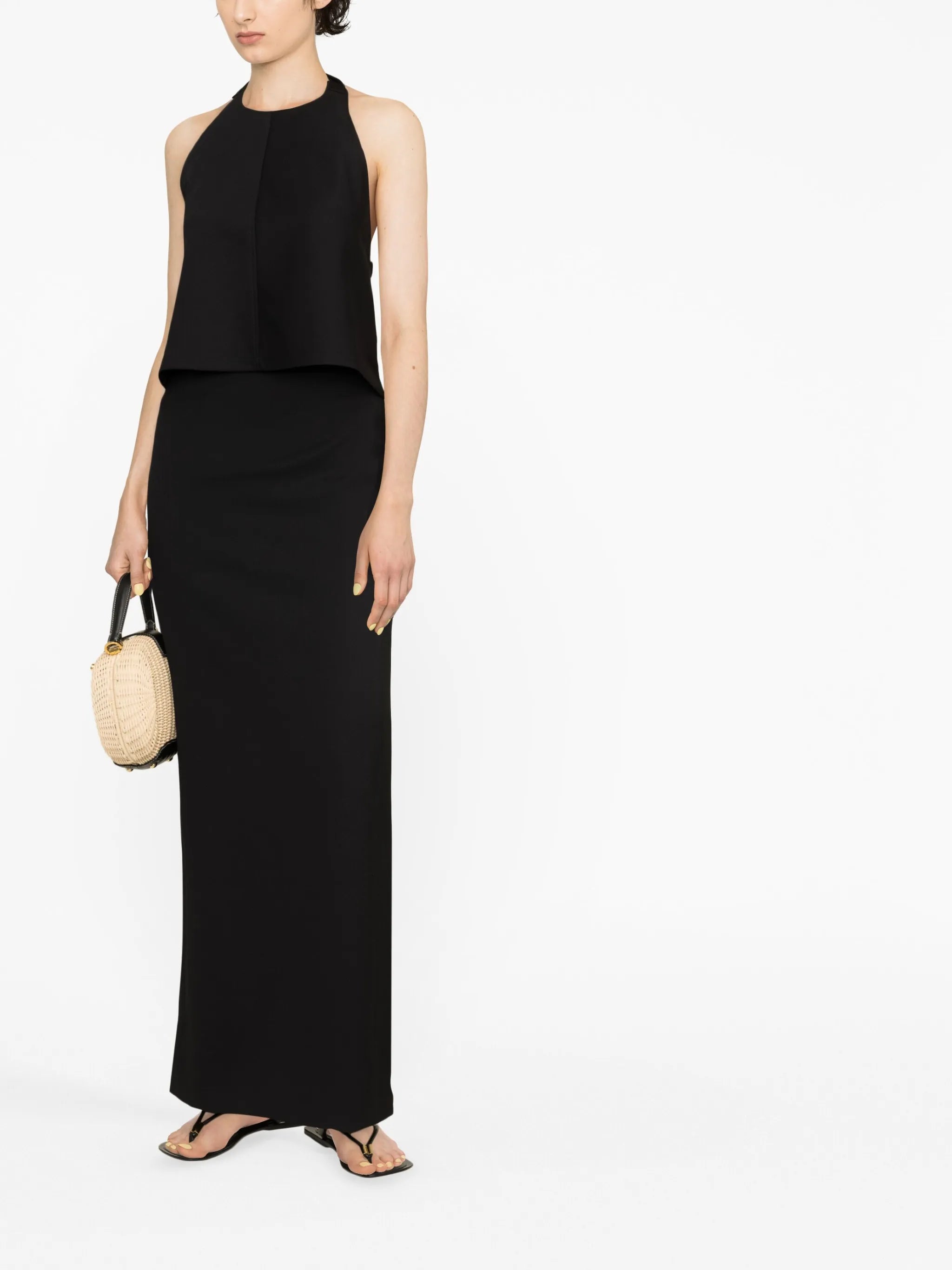 halterneck wool top