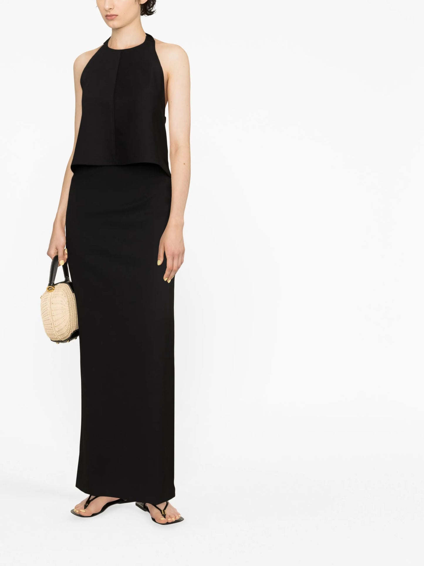 halterneck wool top