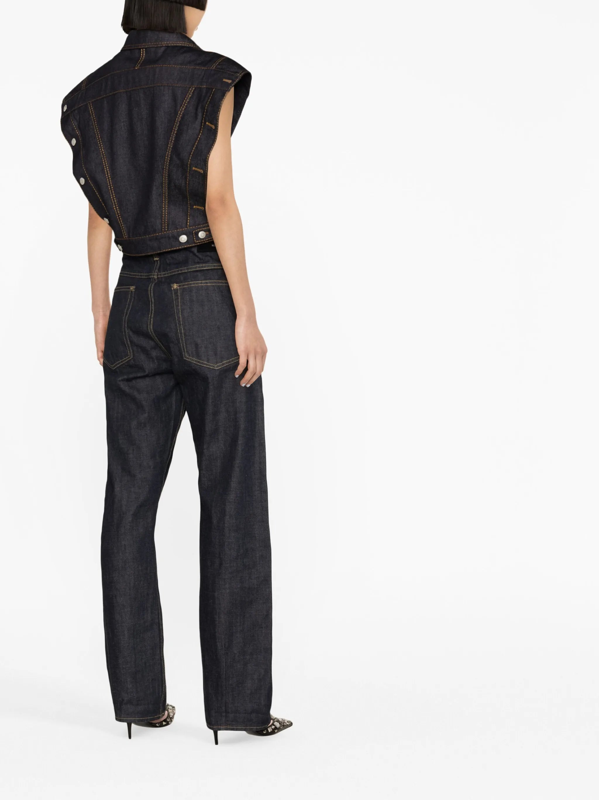 short-sleeve denim jacket
