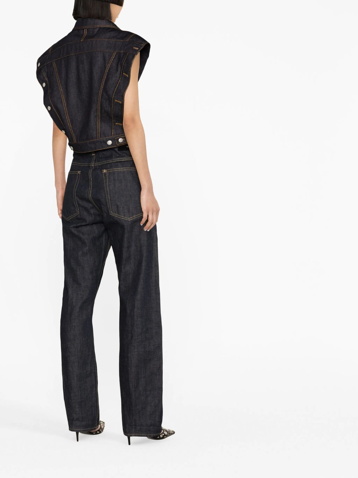short-sleeve denim jacket