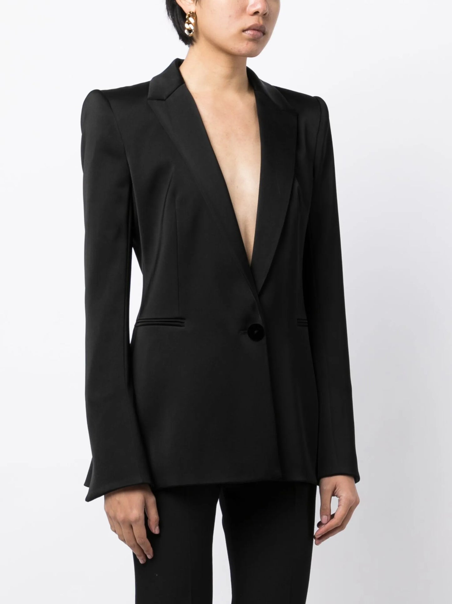 Sculpted single-breasted blazer