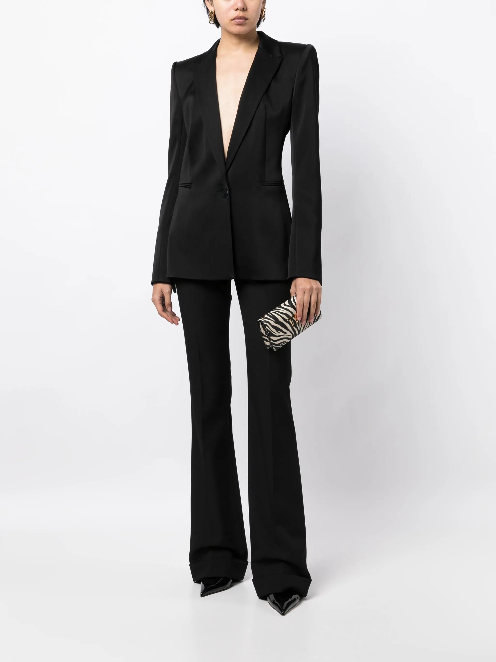 Sculpted single-breasted blazer