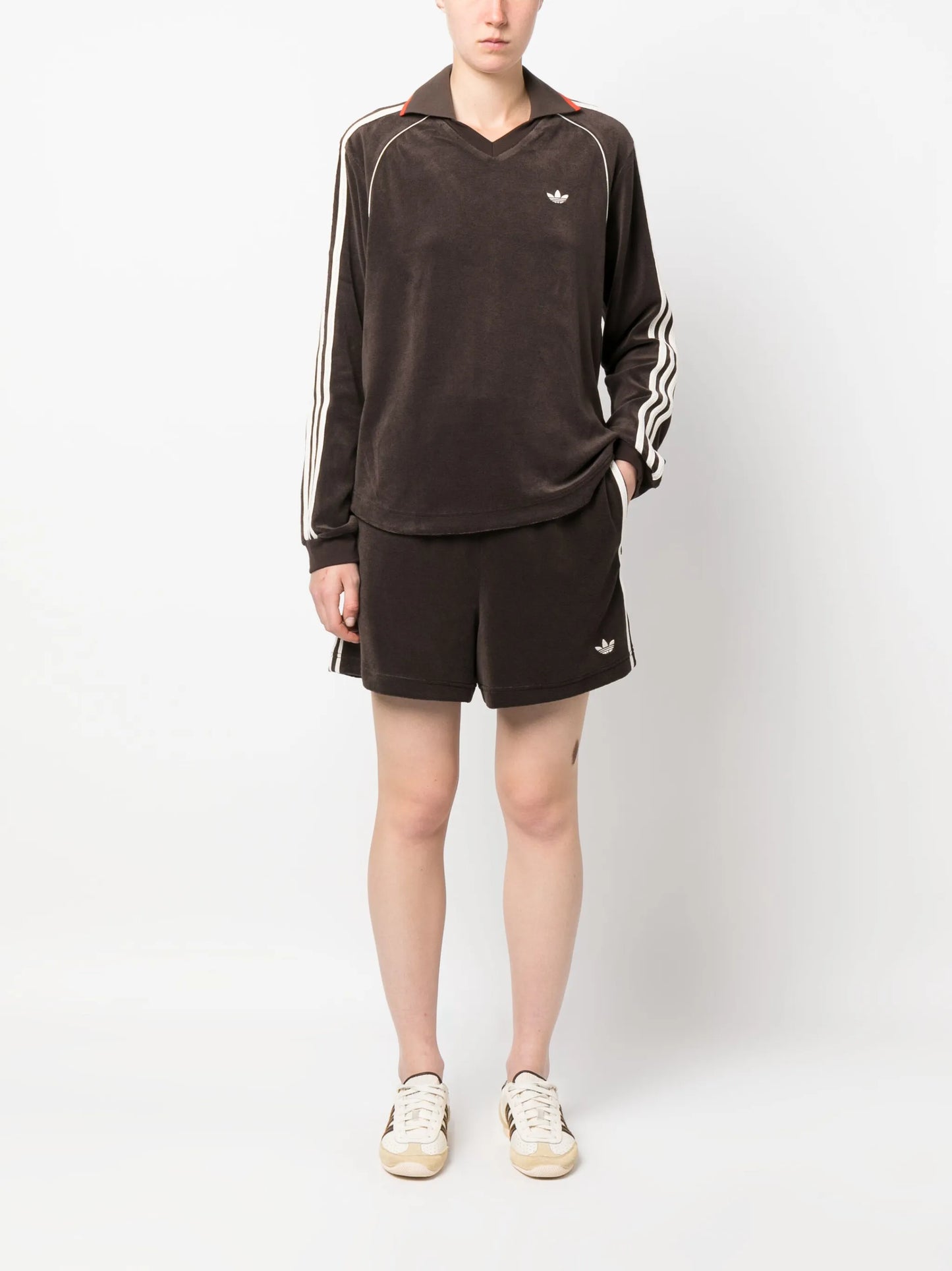 fleece-texture track shorts
