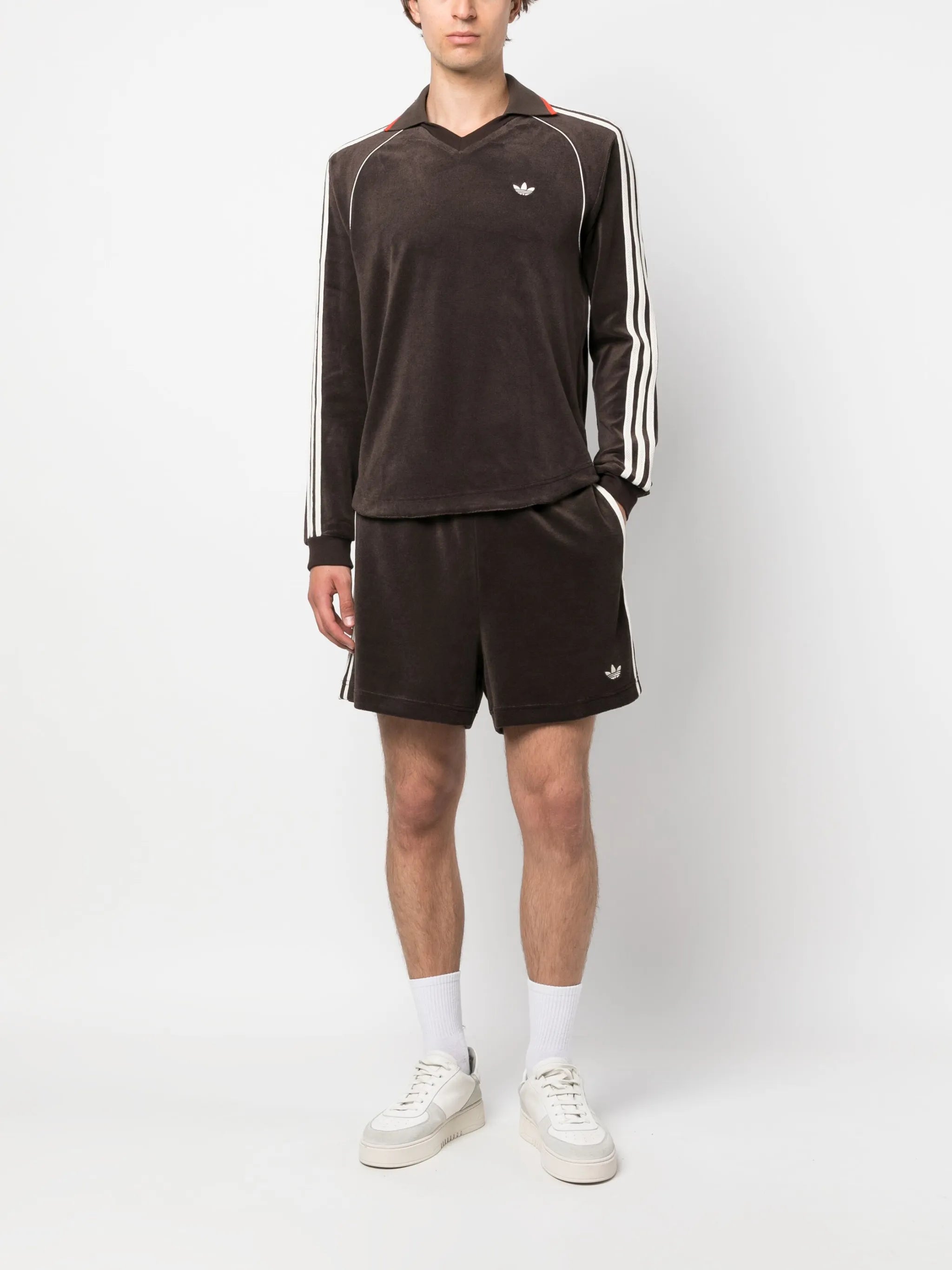 fleece-texture track shorts