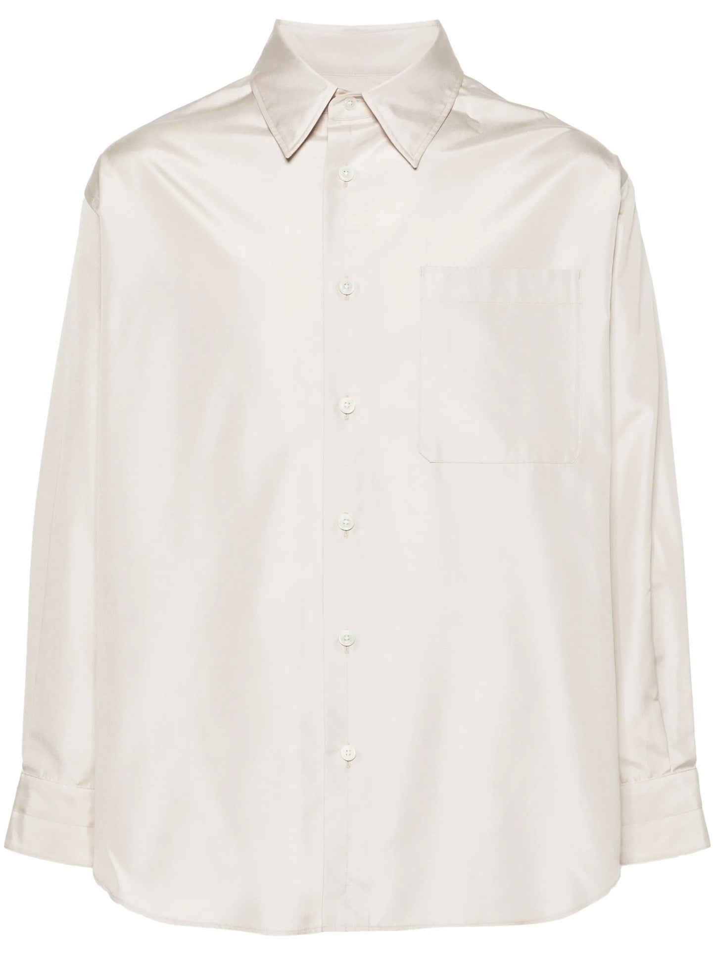 long-sleeve silk shirt