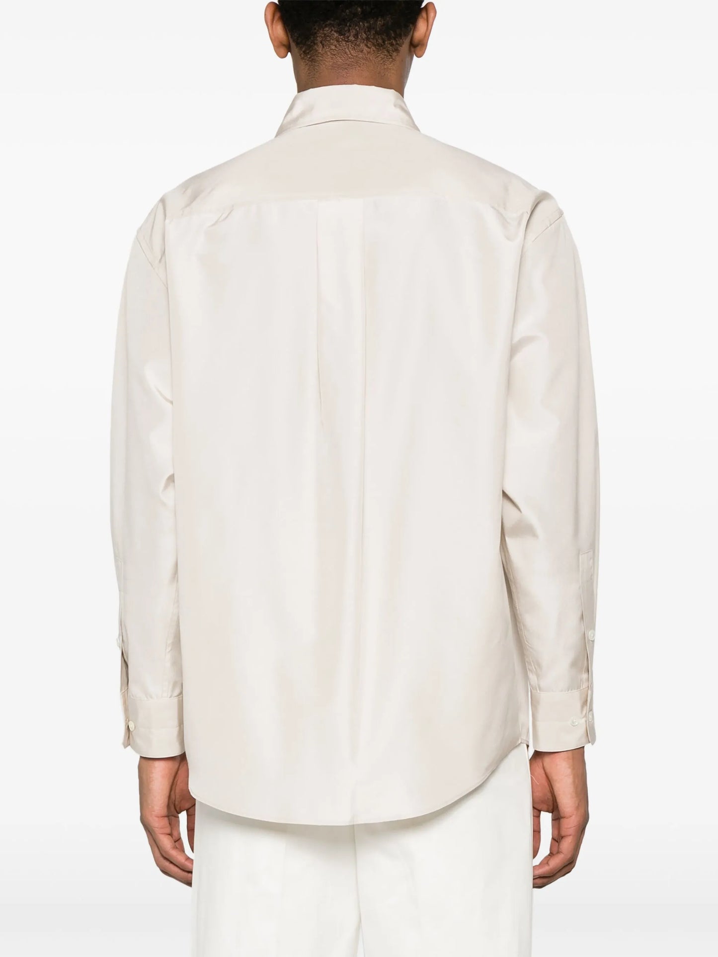 long-sleeve silk shirt
