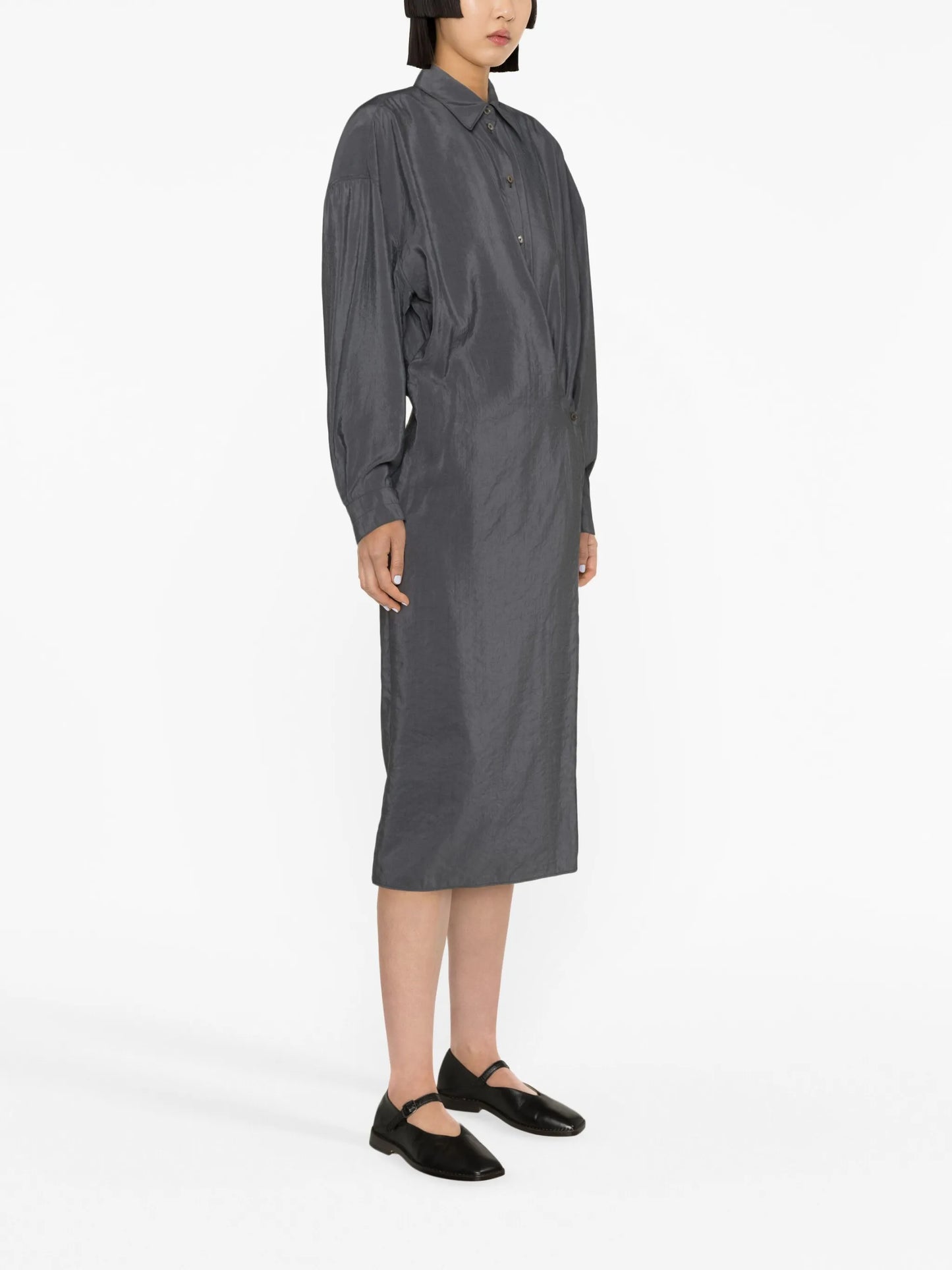 silk-blend midi dress