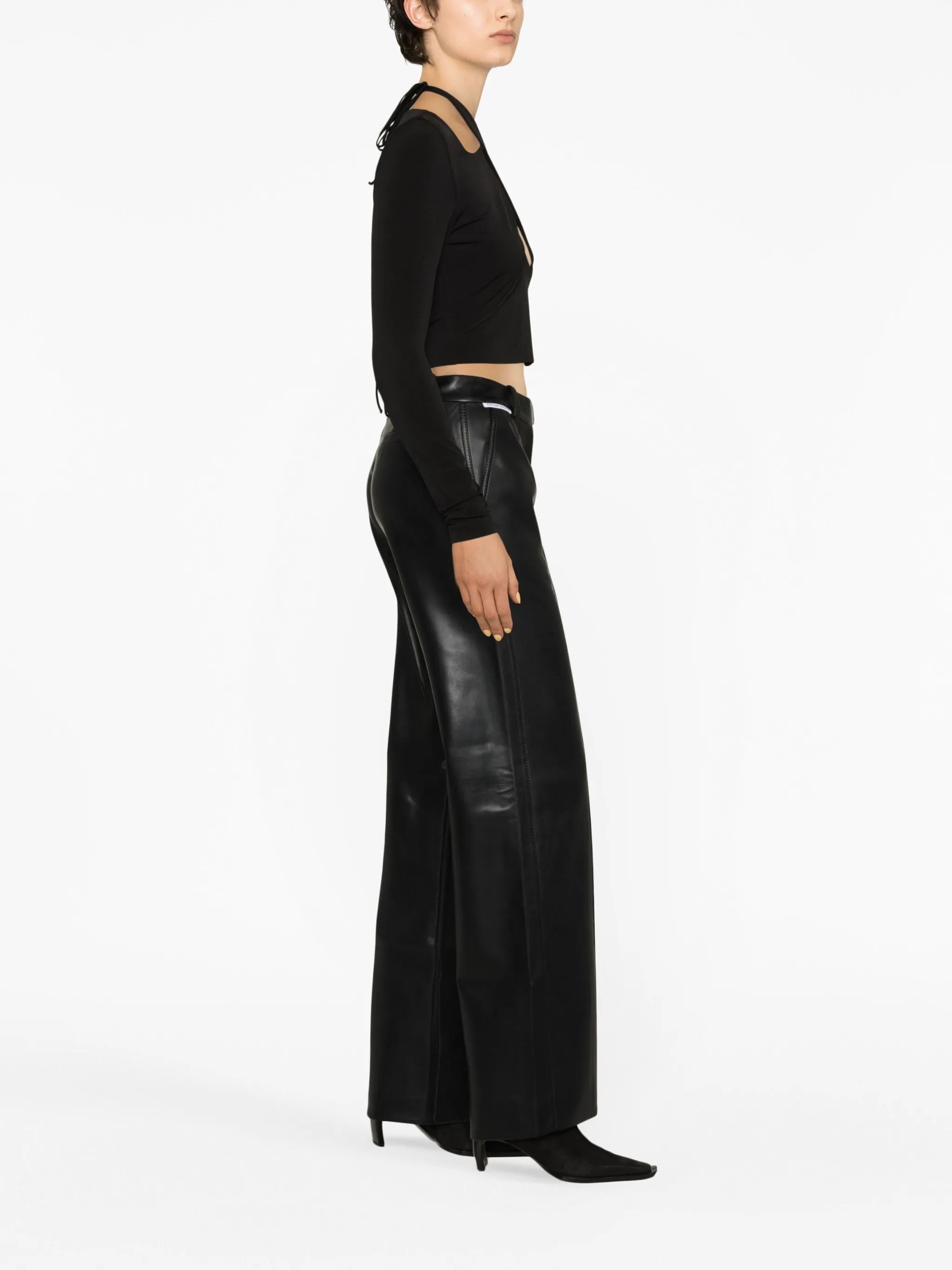cut-out long-sleeve top