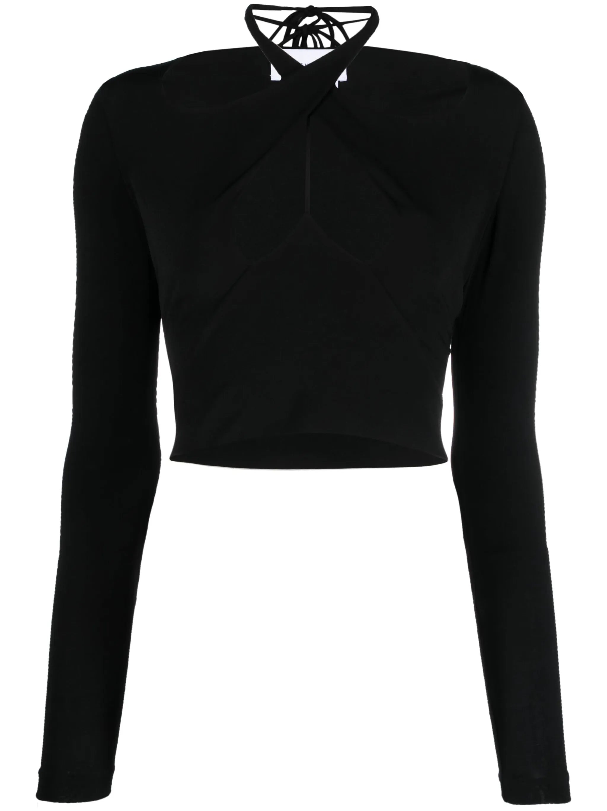 cut-out long-sleeve top