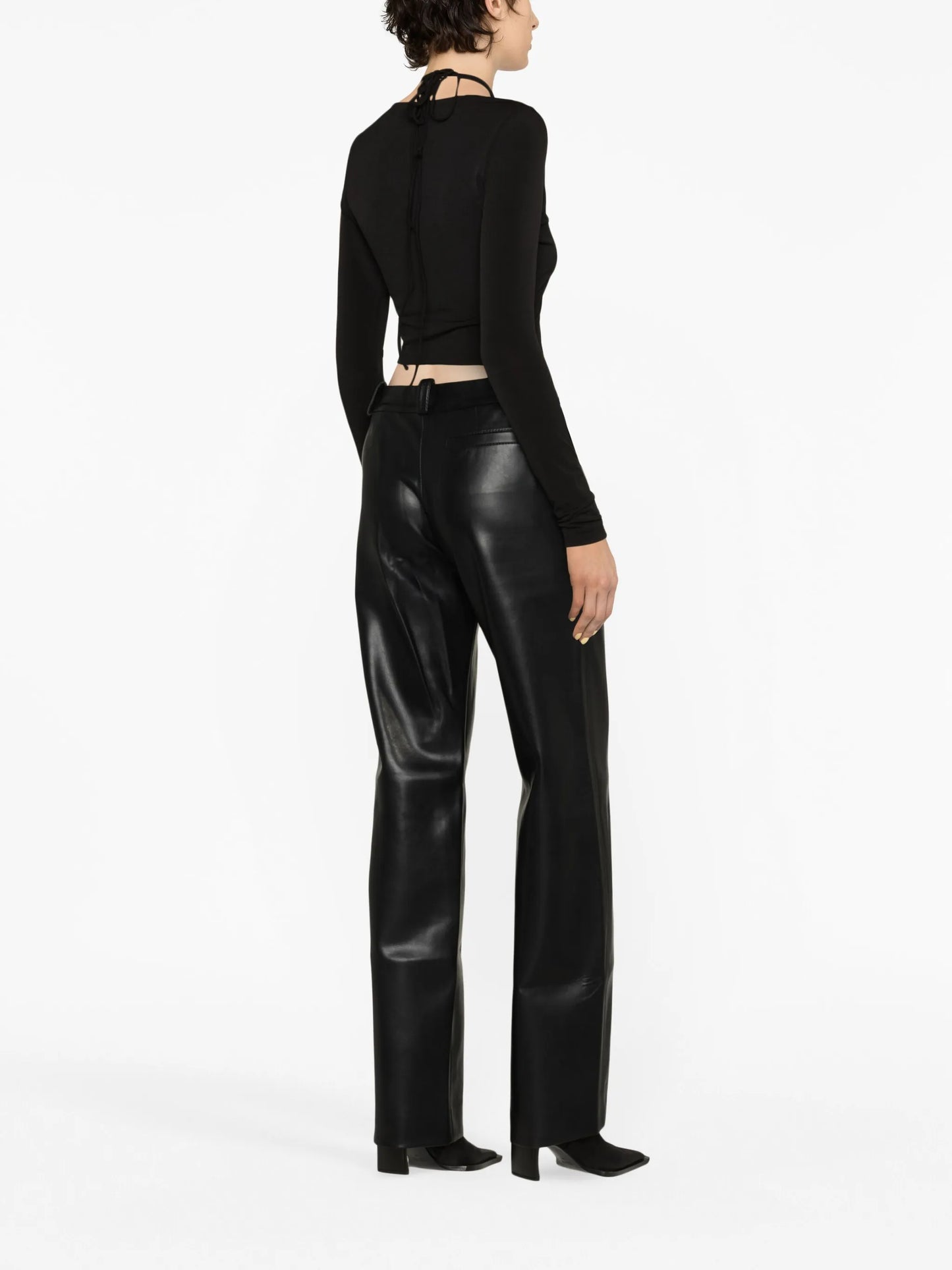 cut-out long-sleeve top