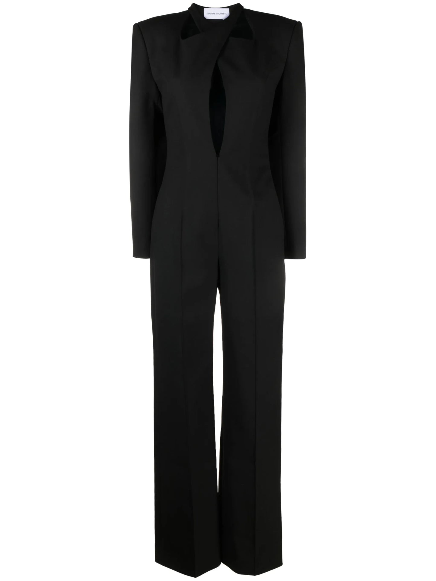 cut-out crepe jumpsuit