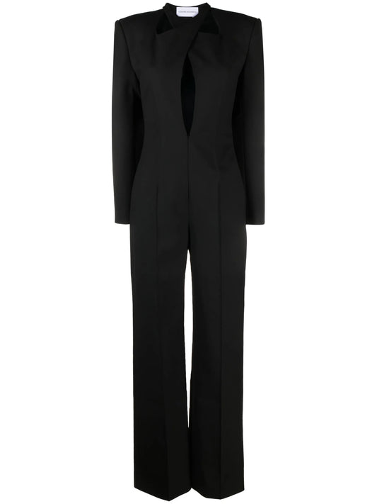 cut-out crepe jumpsuit