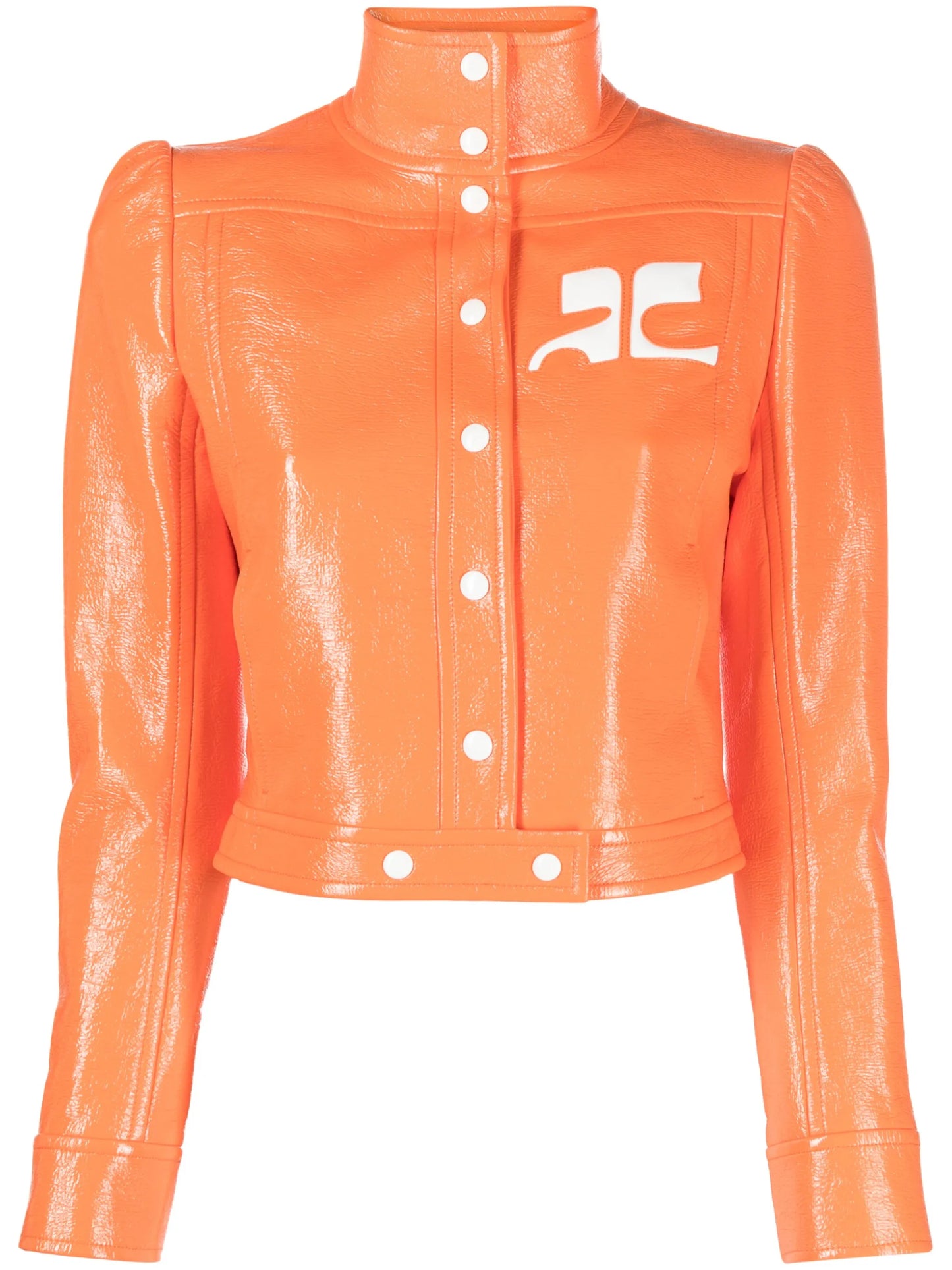 Reedition Vinyl appliqué-logo jacket