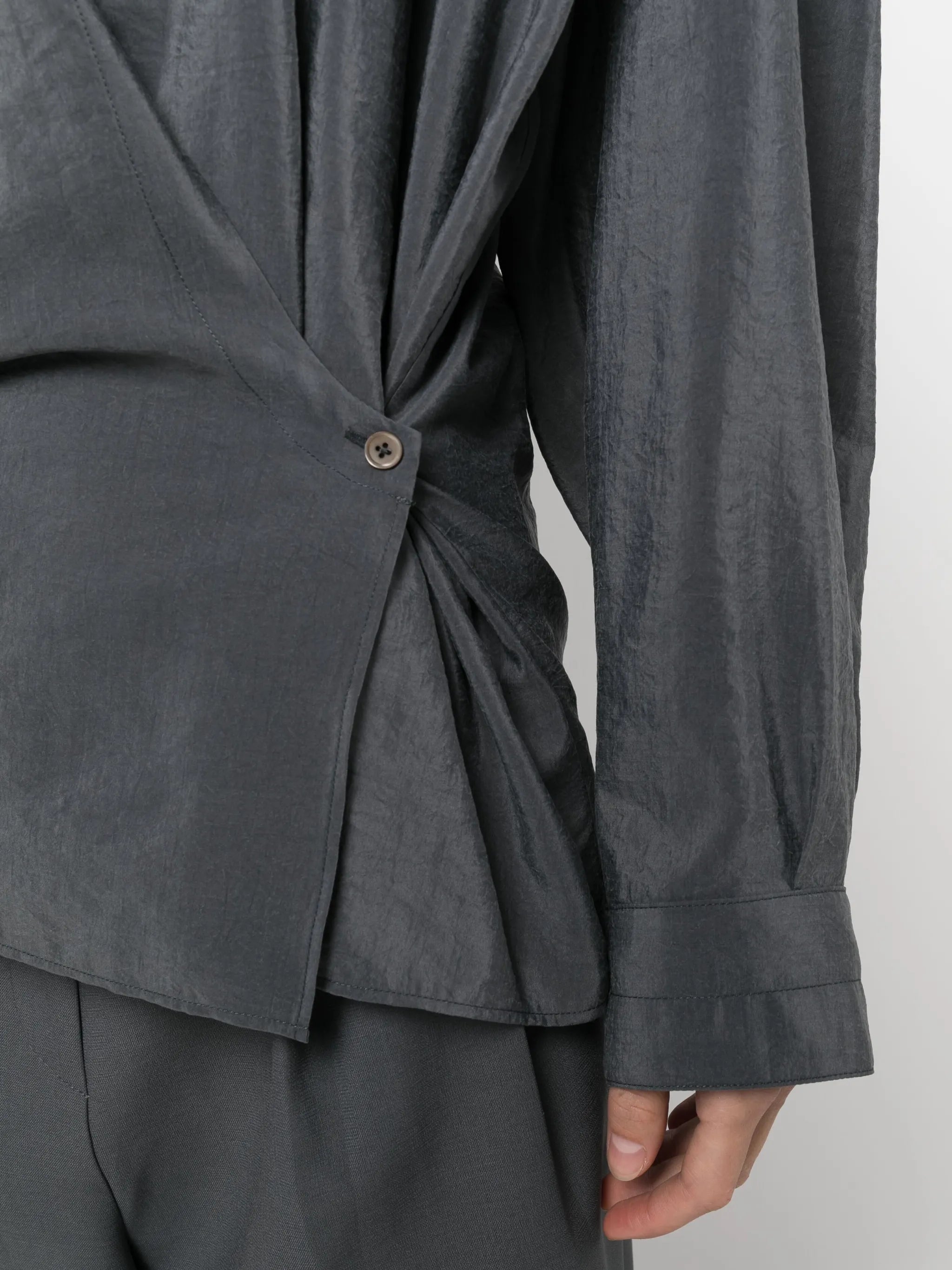 Twisted asymmetric shirt