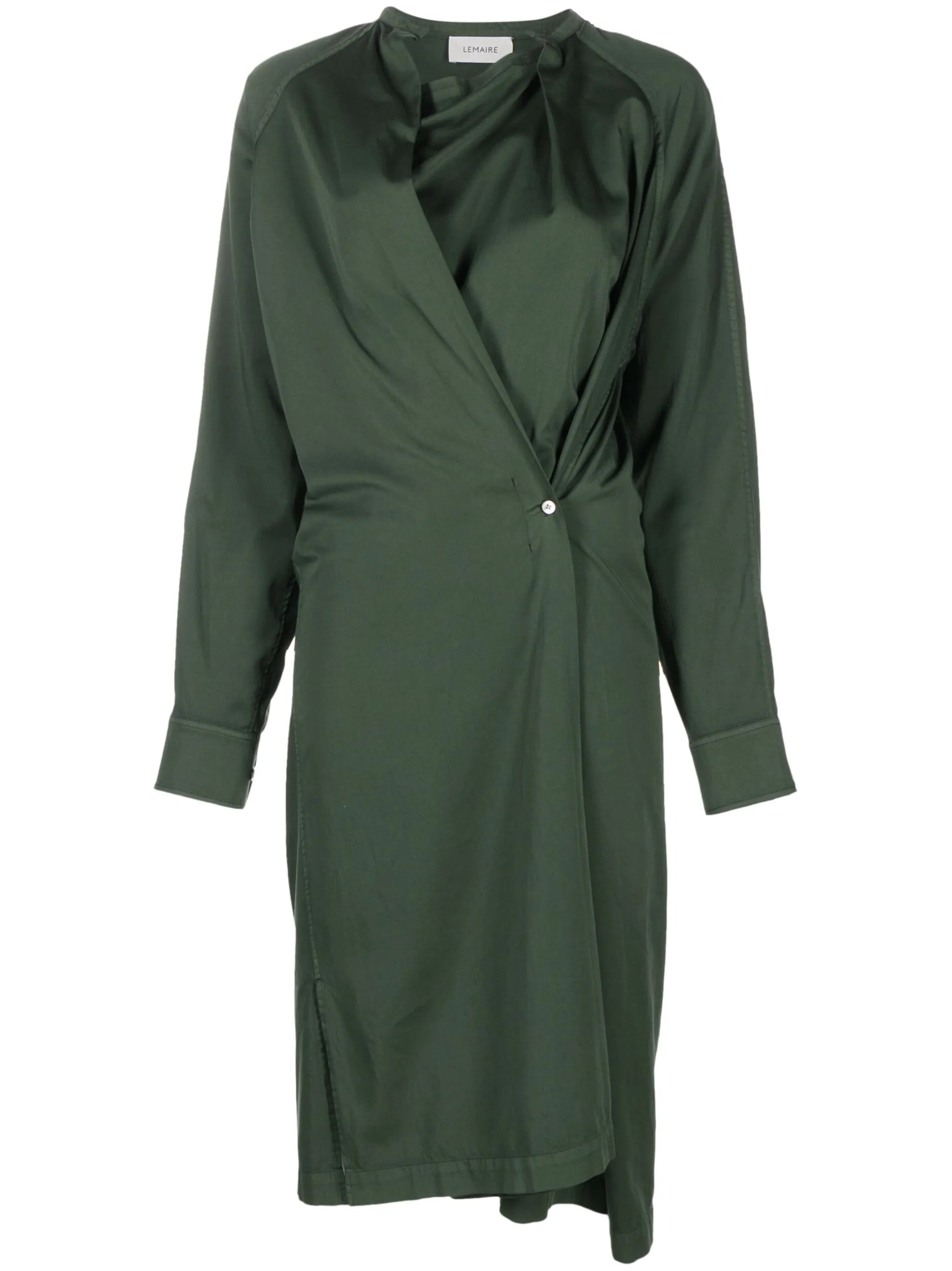 asymmetric cotton midi dress