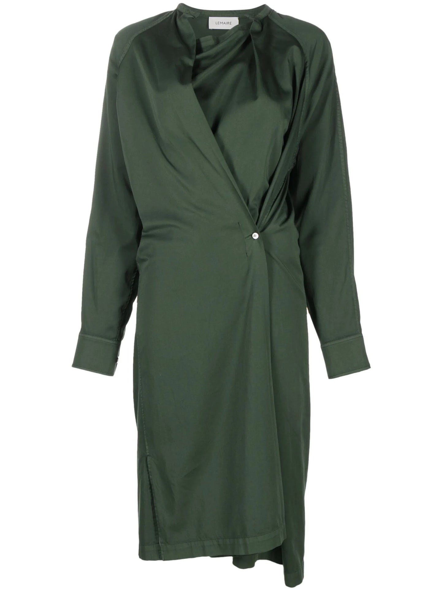 asymmetric cotton midi dress