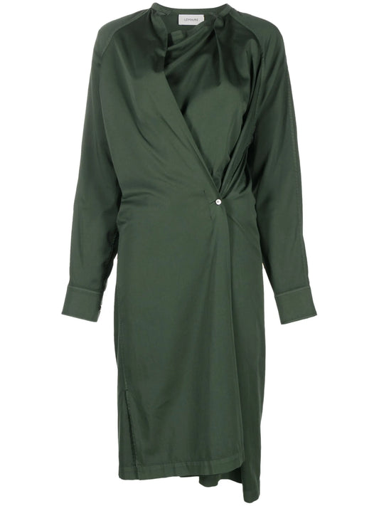 asymmetric cotton midi dress