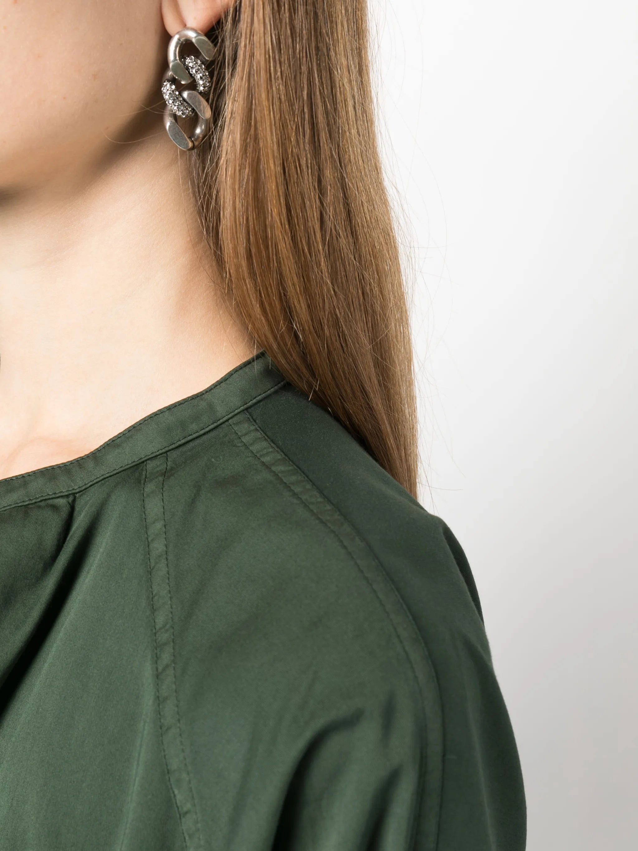 asymmetric cotton midi dress