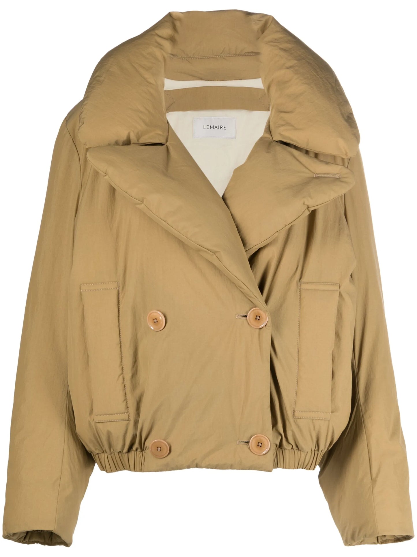 wide-lapels puffer jacket