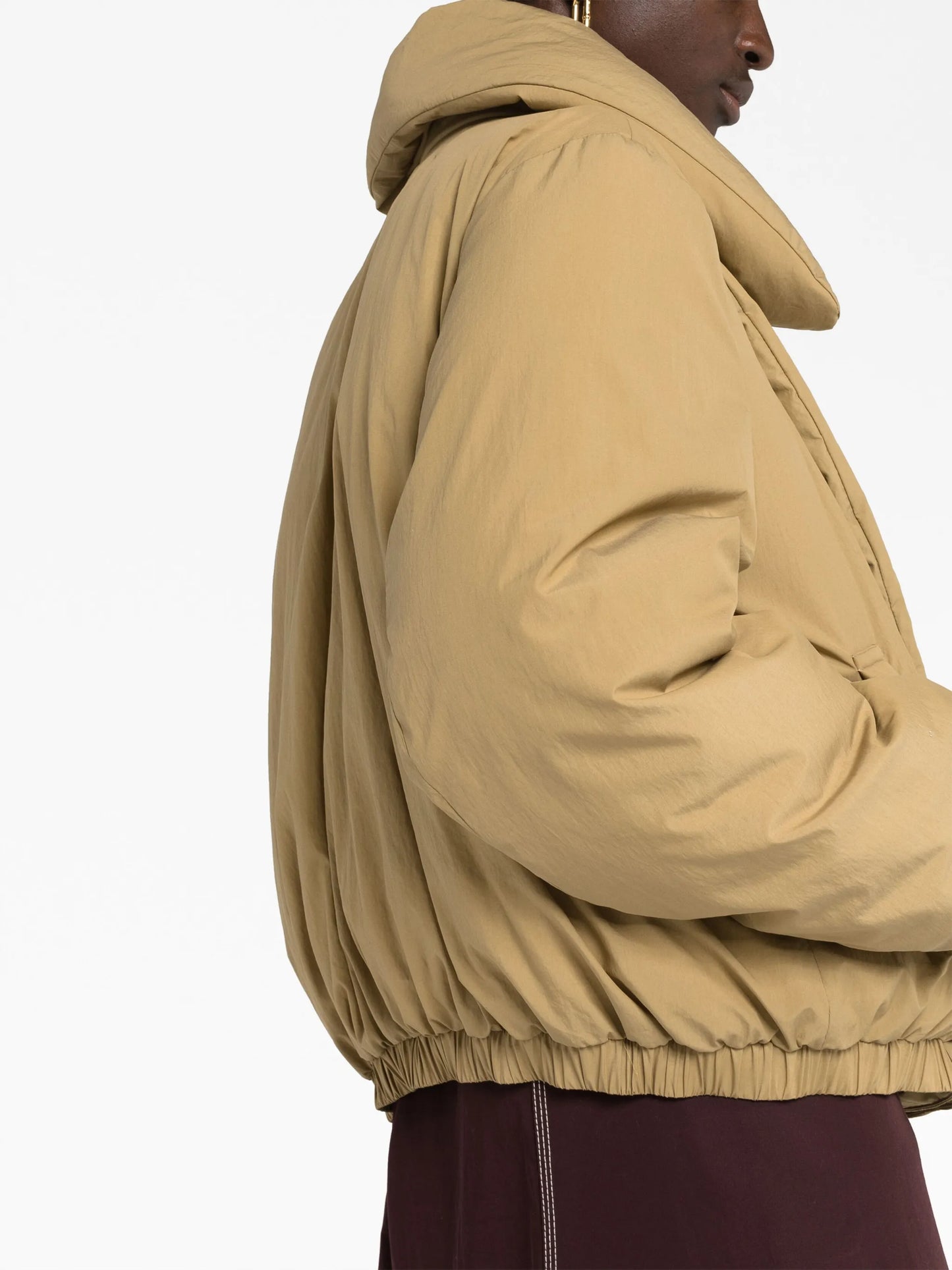 wide-lapels puffer jacket