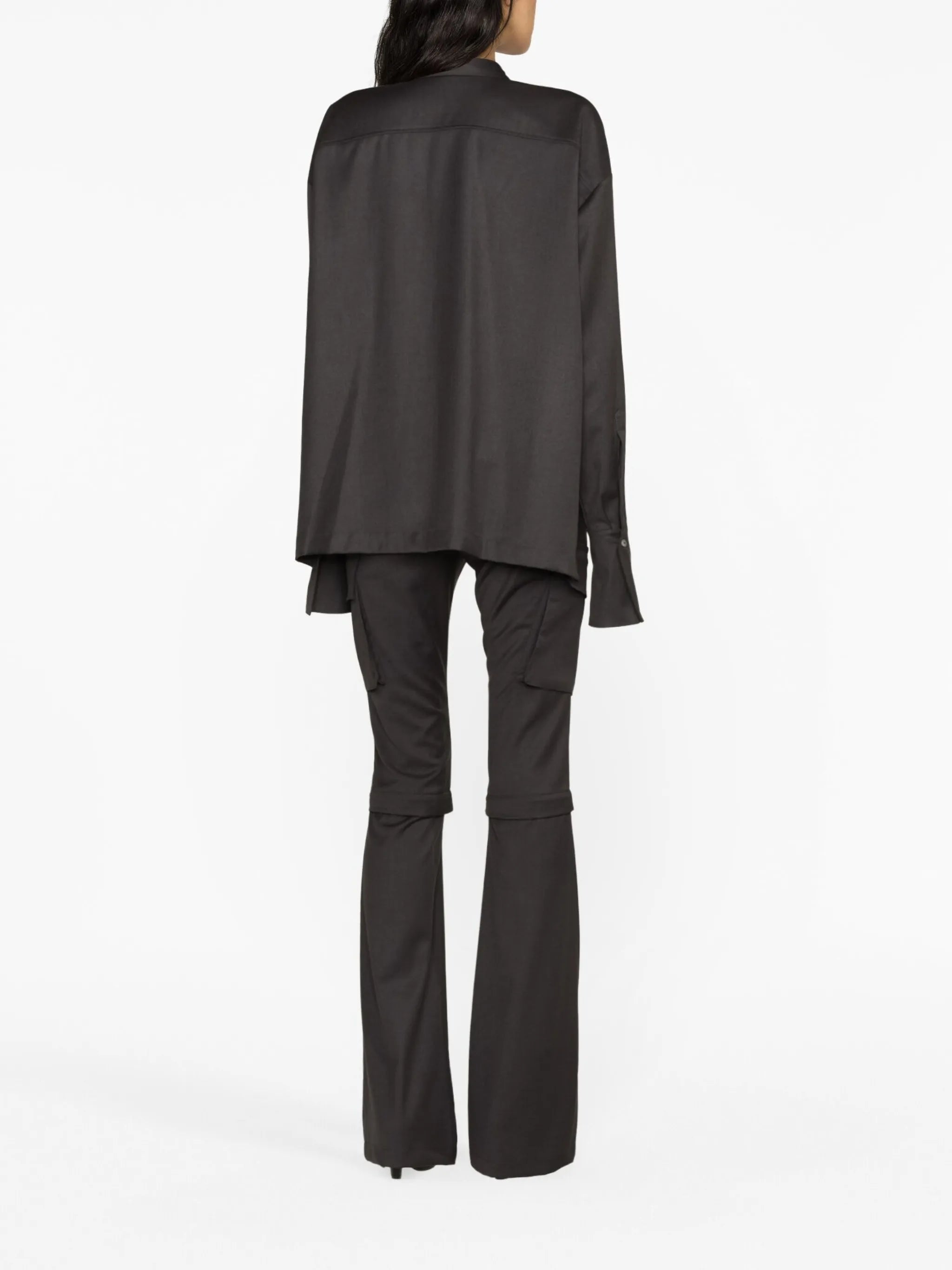 asymmetric cropped shirt