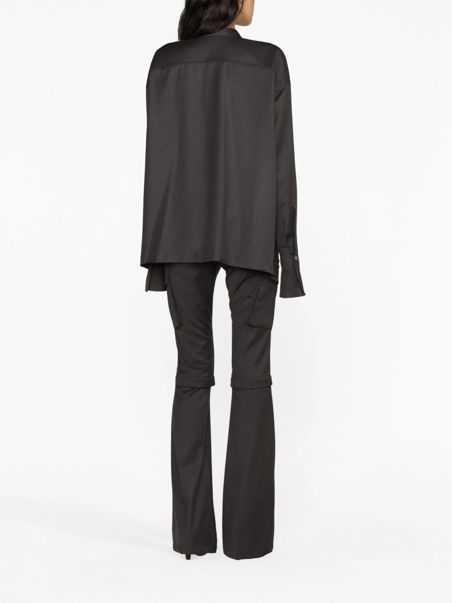 asymmetric cropped shirt