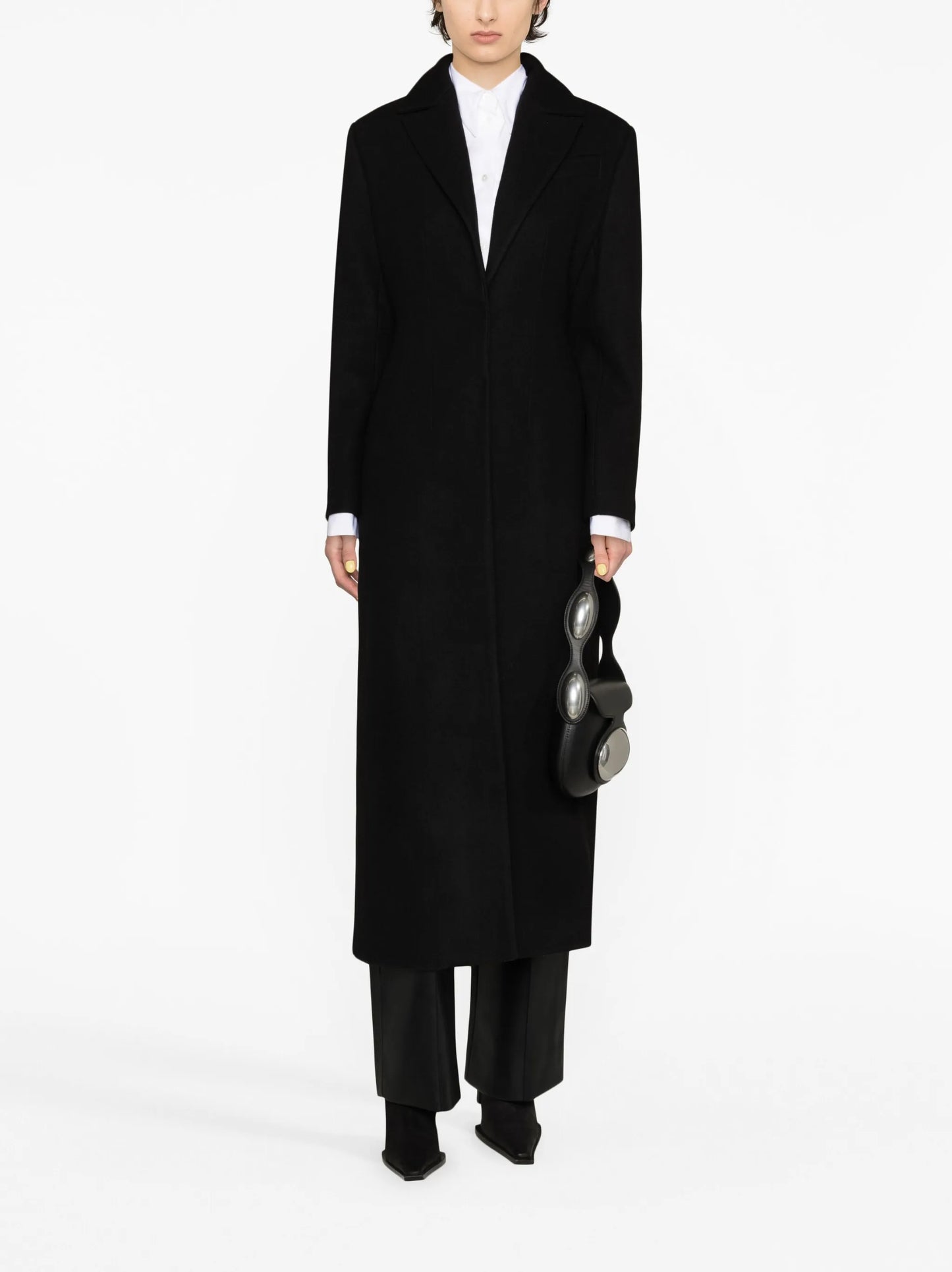 single-breasted long coat