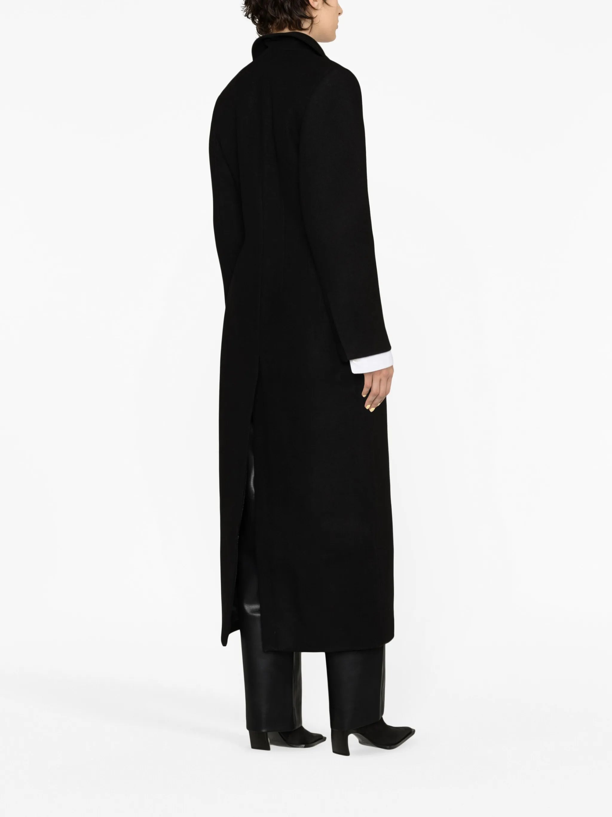 single-breasted long coat