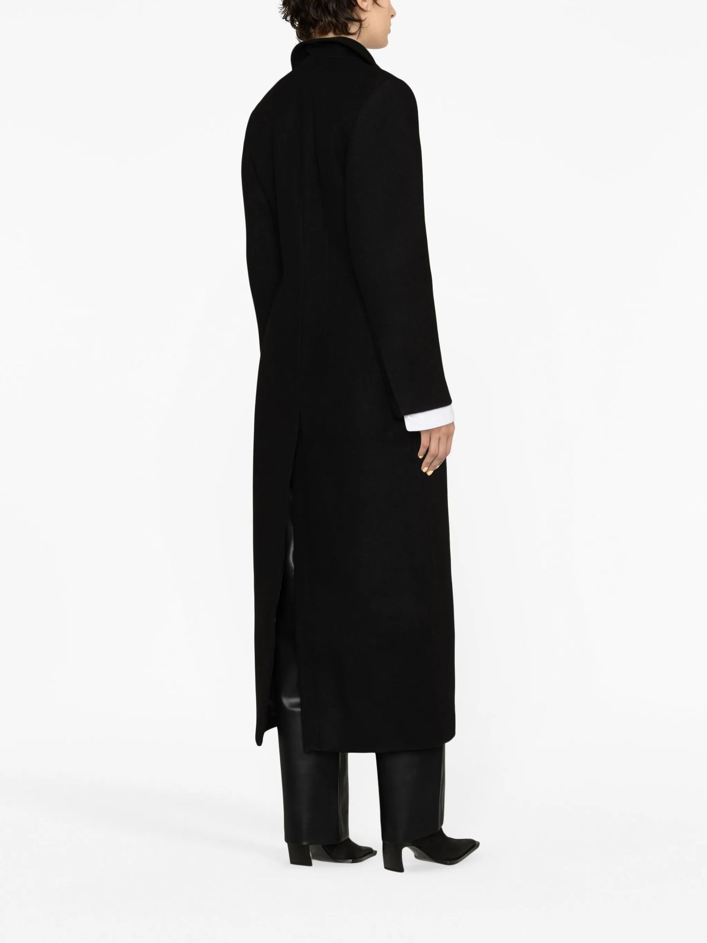 single-breasted long coat