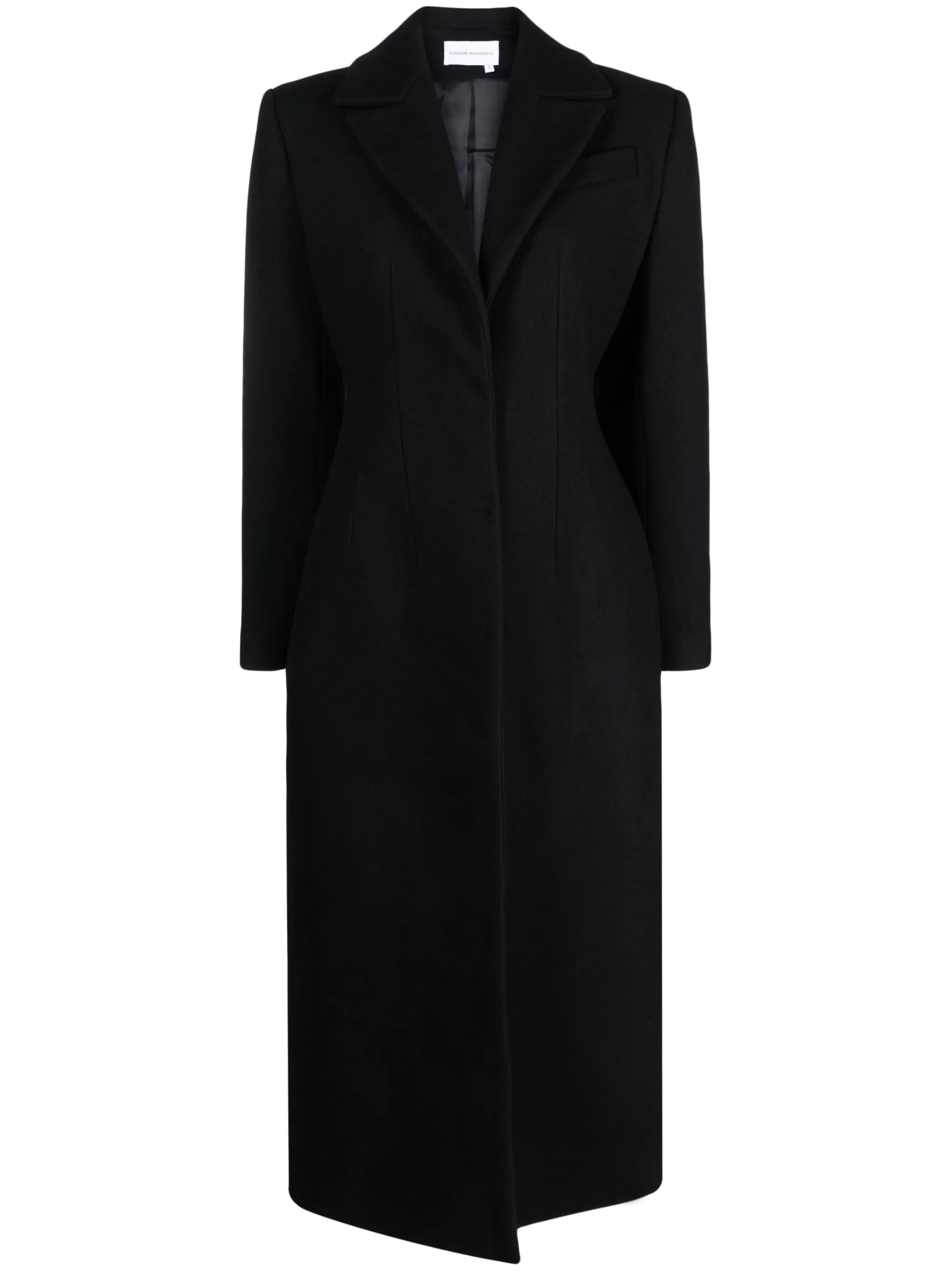 single-breasted long coat