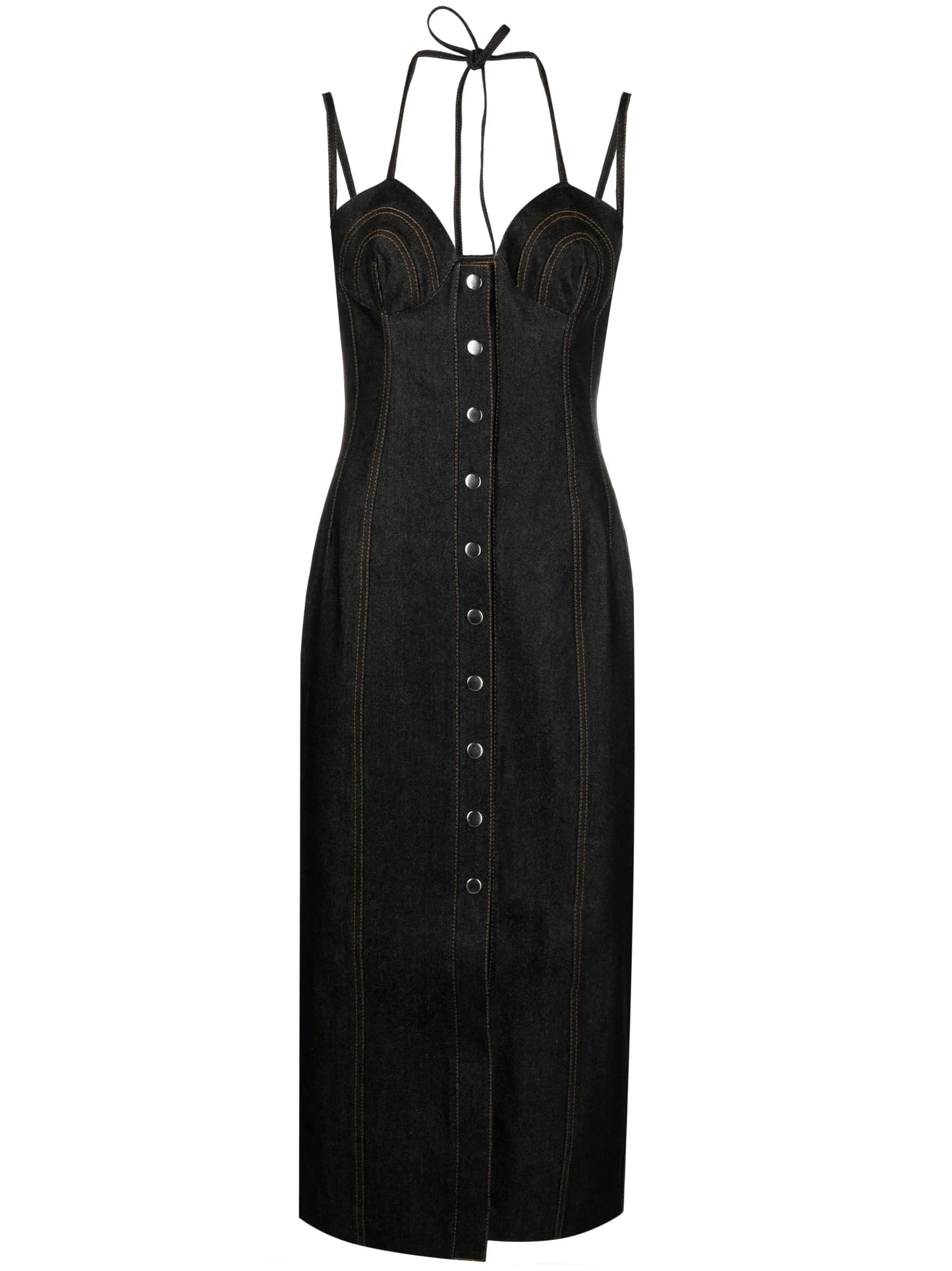 double-strap midi dress