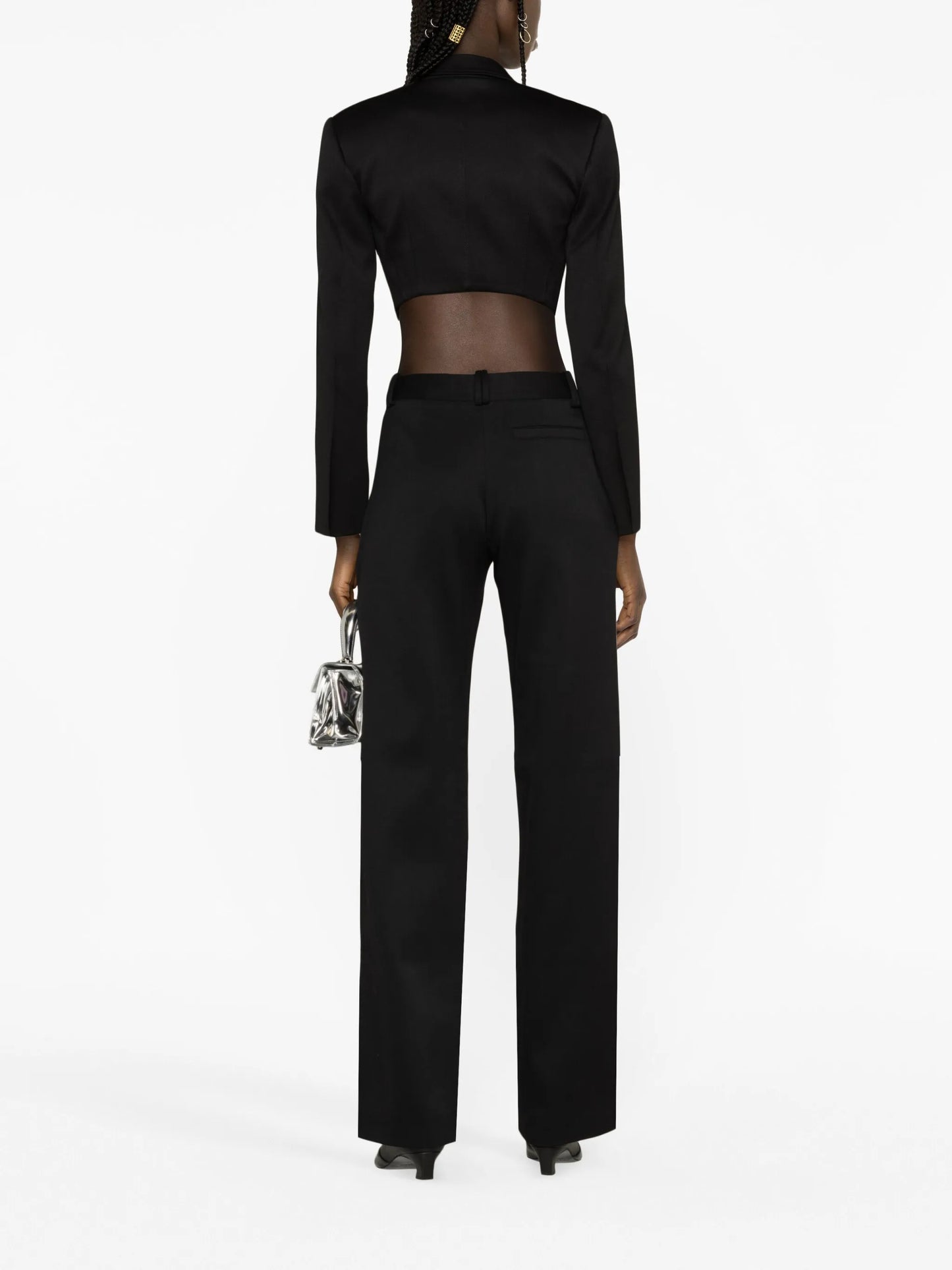 straight-leg wool trousers