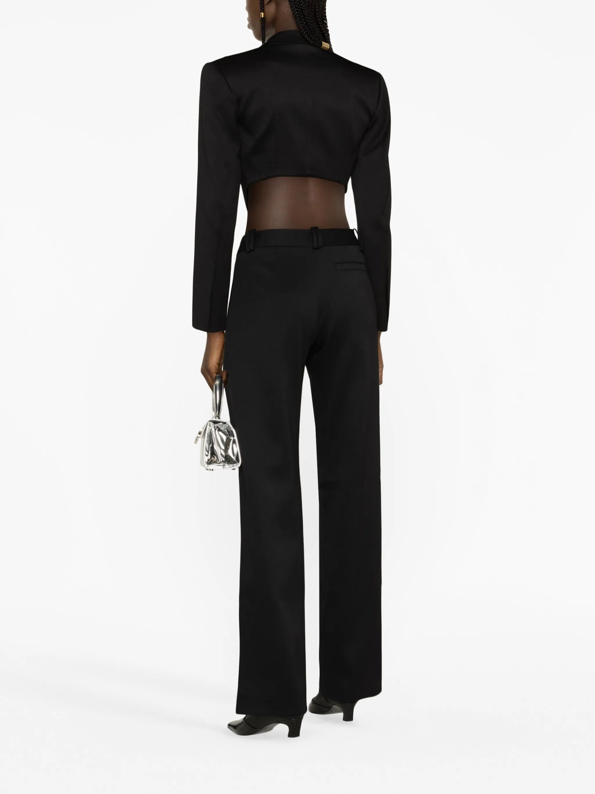 cropped zip-up blazer