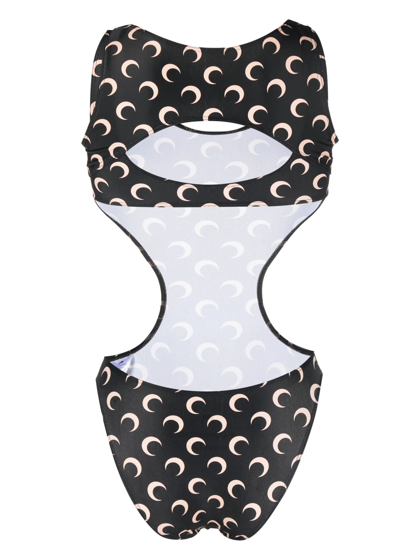 all-over logo-print cut-out swimsuit
