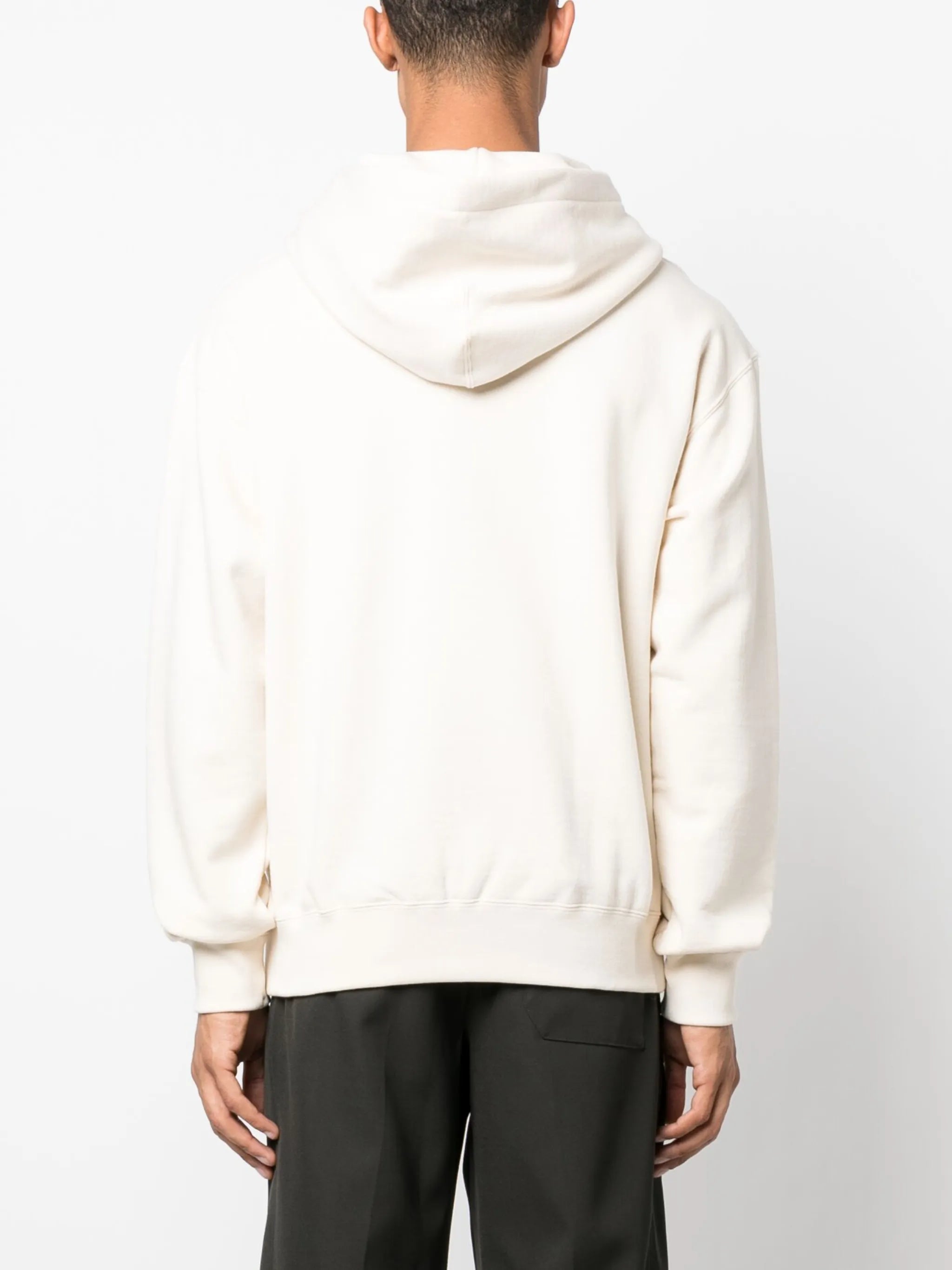 logo-print cotton hoodie