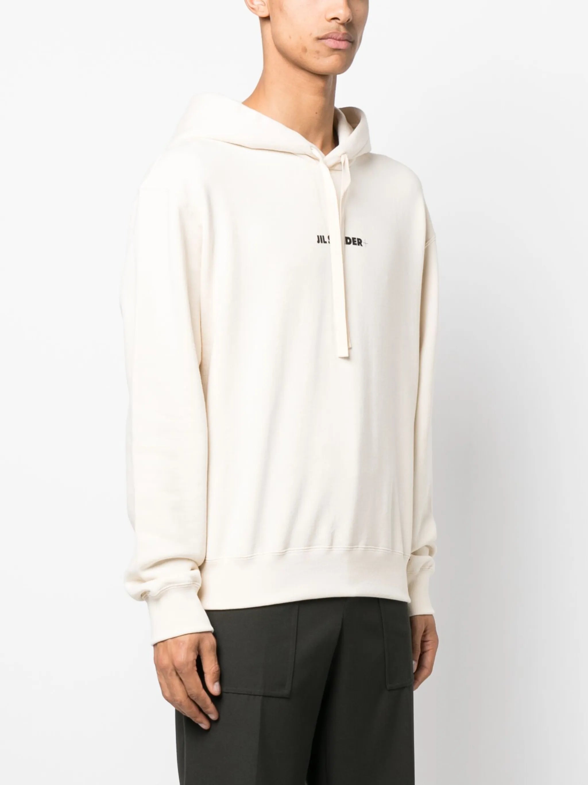 logo-print cotton hoodie