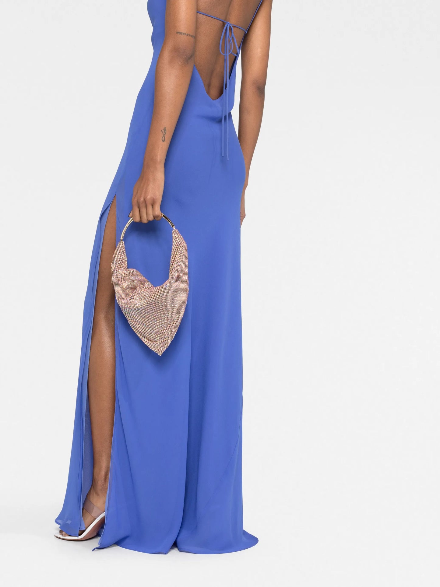 silk-chiffon maxi slip dress